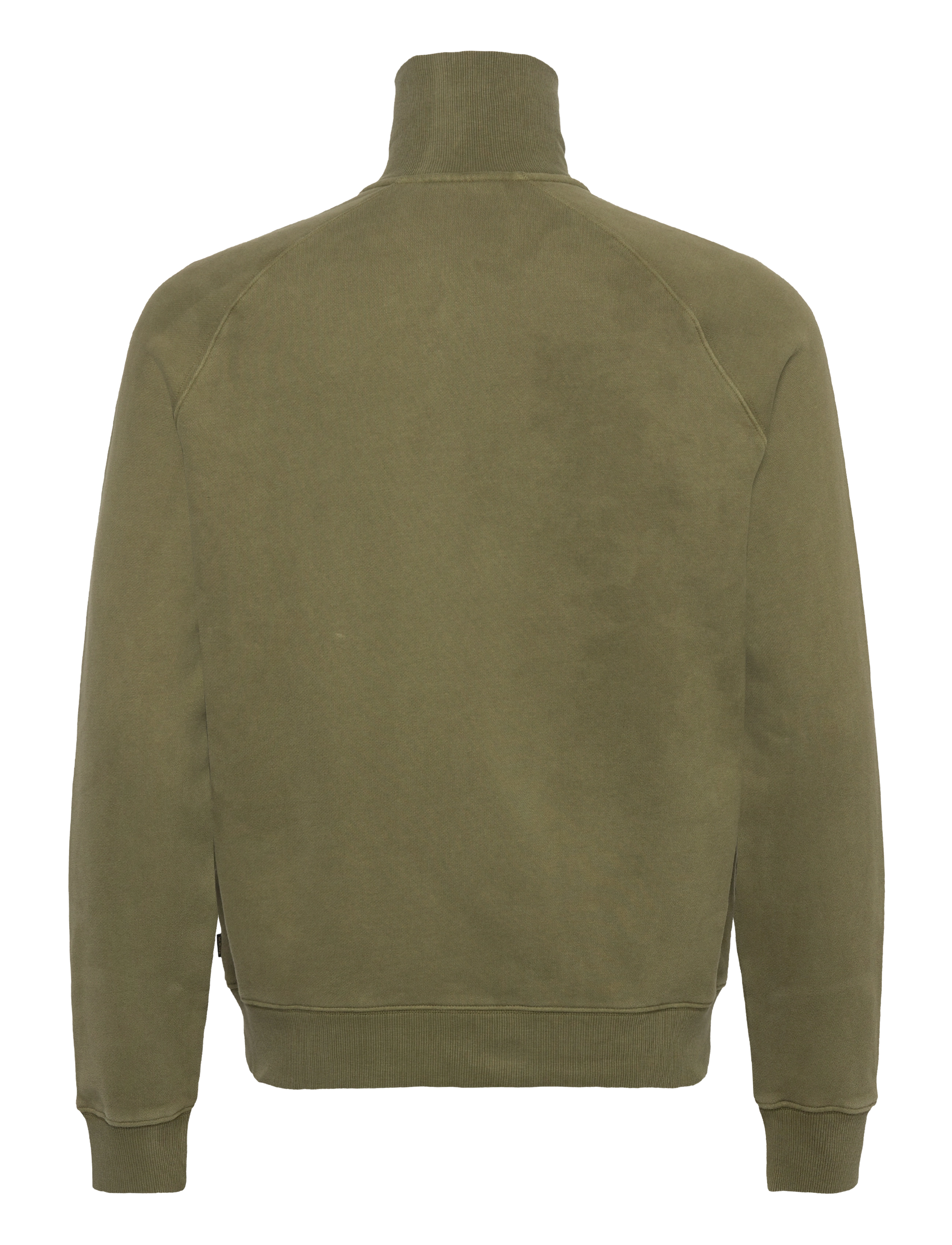Morris - Maryon Half Zip Washed Sweatshirt - sweatshirts - olive - 1