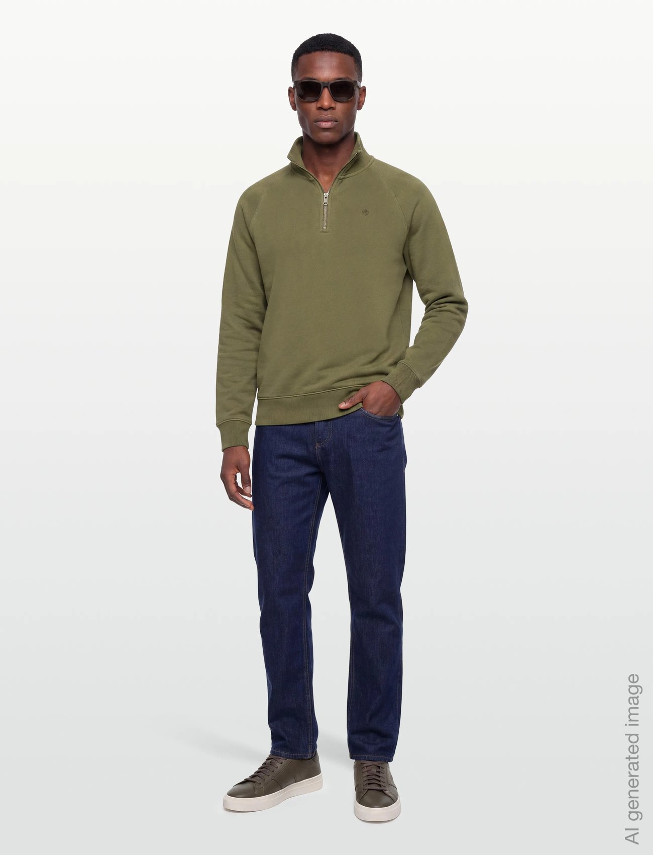 Maryon Half Zip Washed Sweatshirt