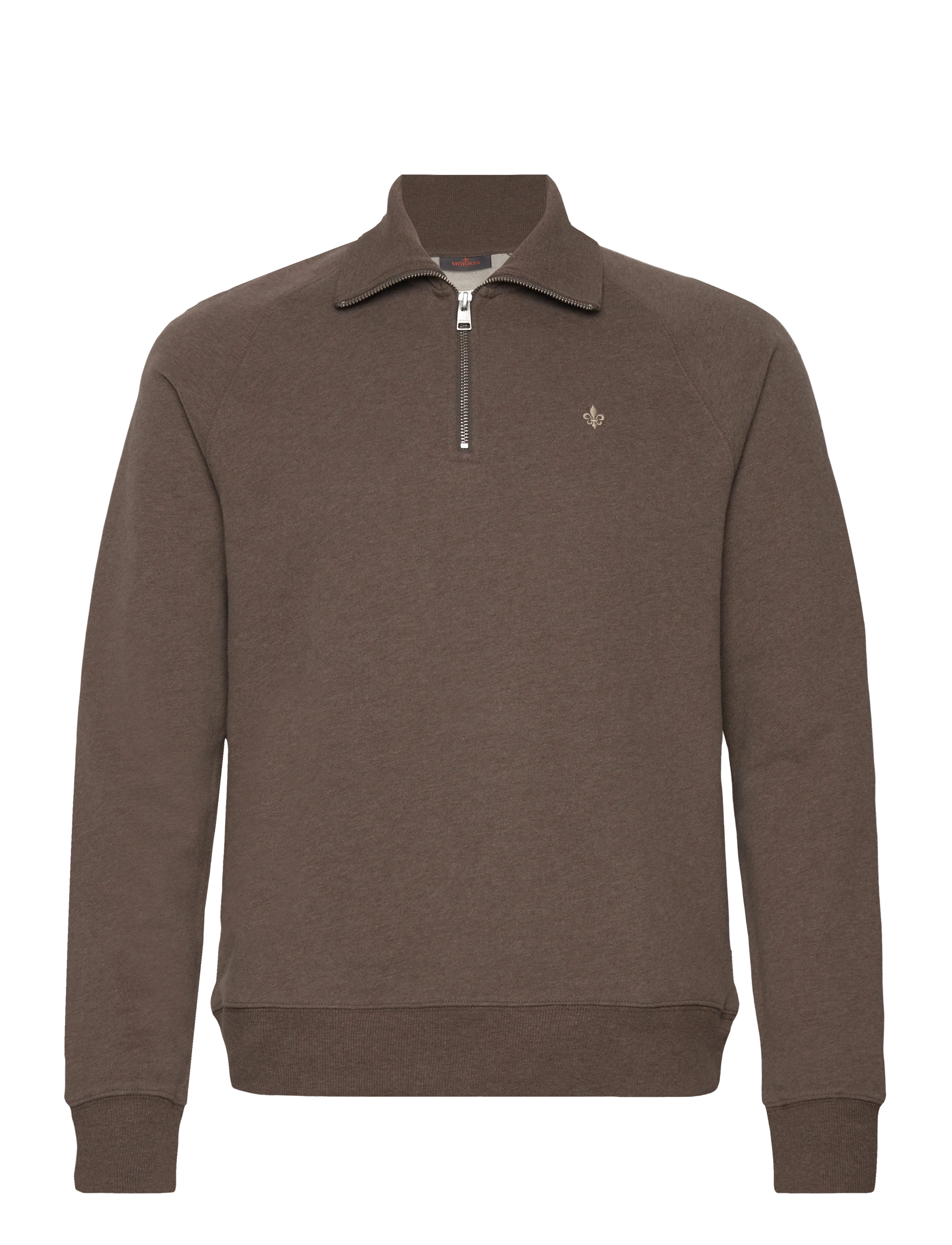 Morris - Maryon Half Zip Sweatshirt - sweatshirts - brown - 3