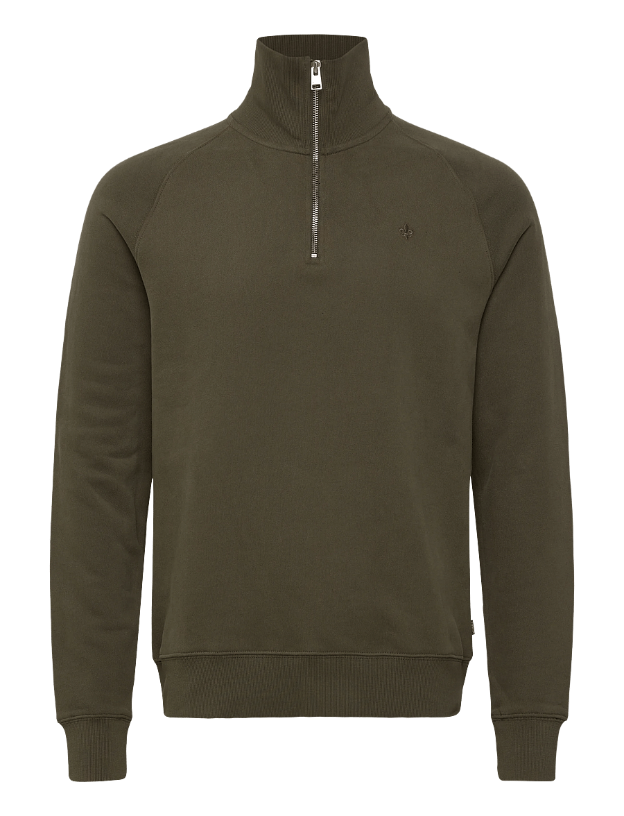Morris - Maryon Half Zip Sweatshirt - halfzip strik - olive - 1