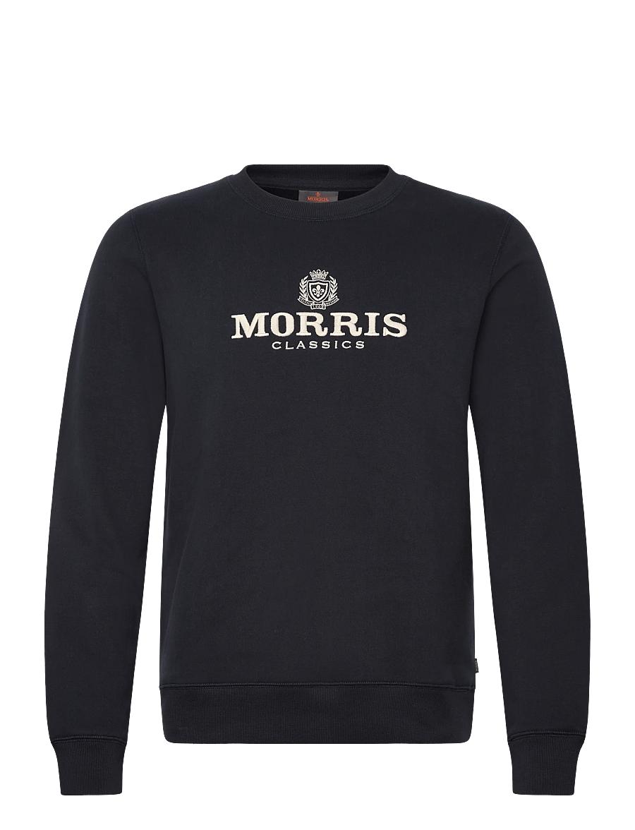 Morris - Brian Logo Crew Neck Sweatshirt - dressipluusid - old blue - 1