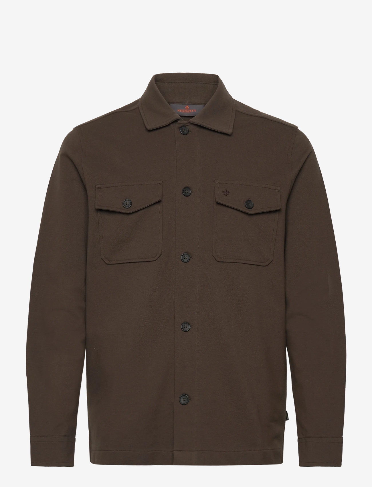 Morris - Andrew Jersey Overshirt - vårjackor - brown - 1