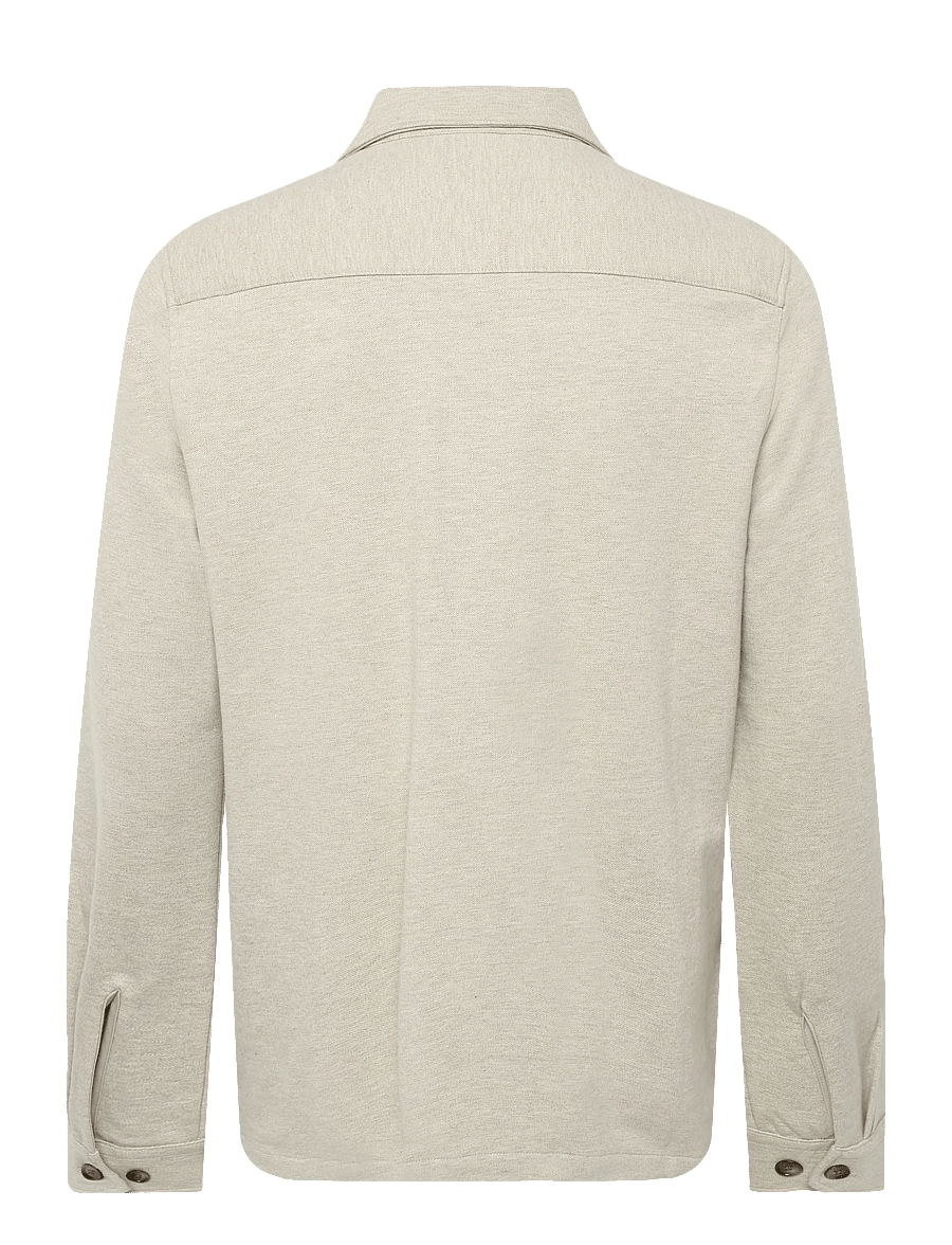 Morris - Andrew Piqué Jersey Overshirt - sügisjoped - khaki - 2