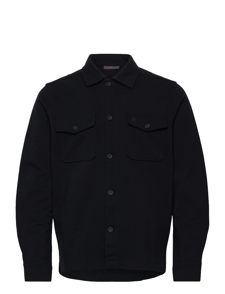 Morris - Andrew Jersey Overshirt - kevadjoped - old blue - 1