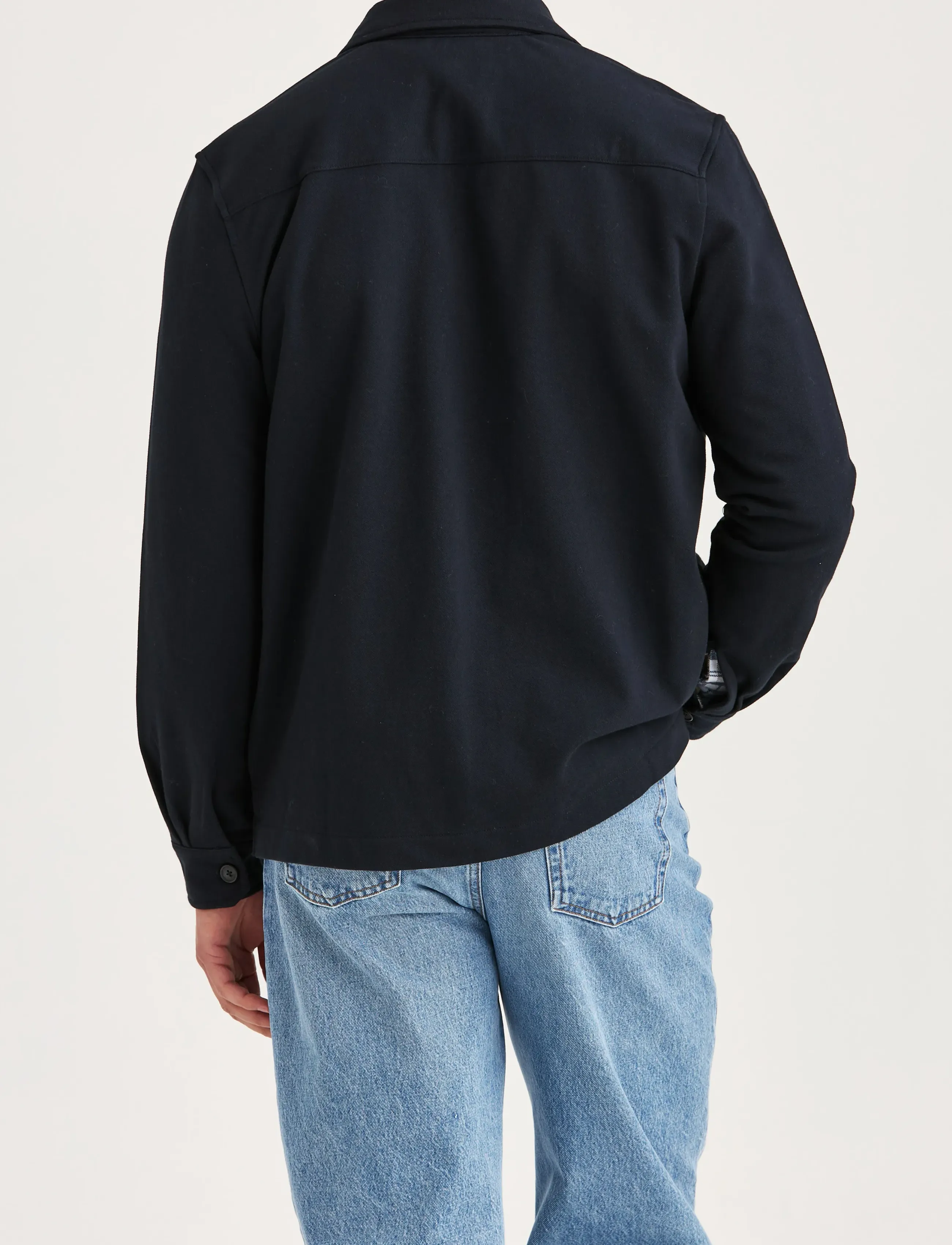 Morris - Andrew Jersey Overshirt - kevadjoped - old blue - 4