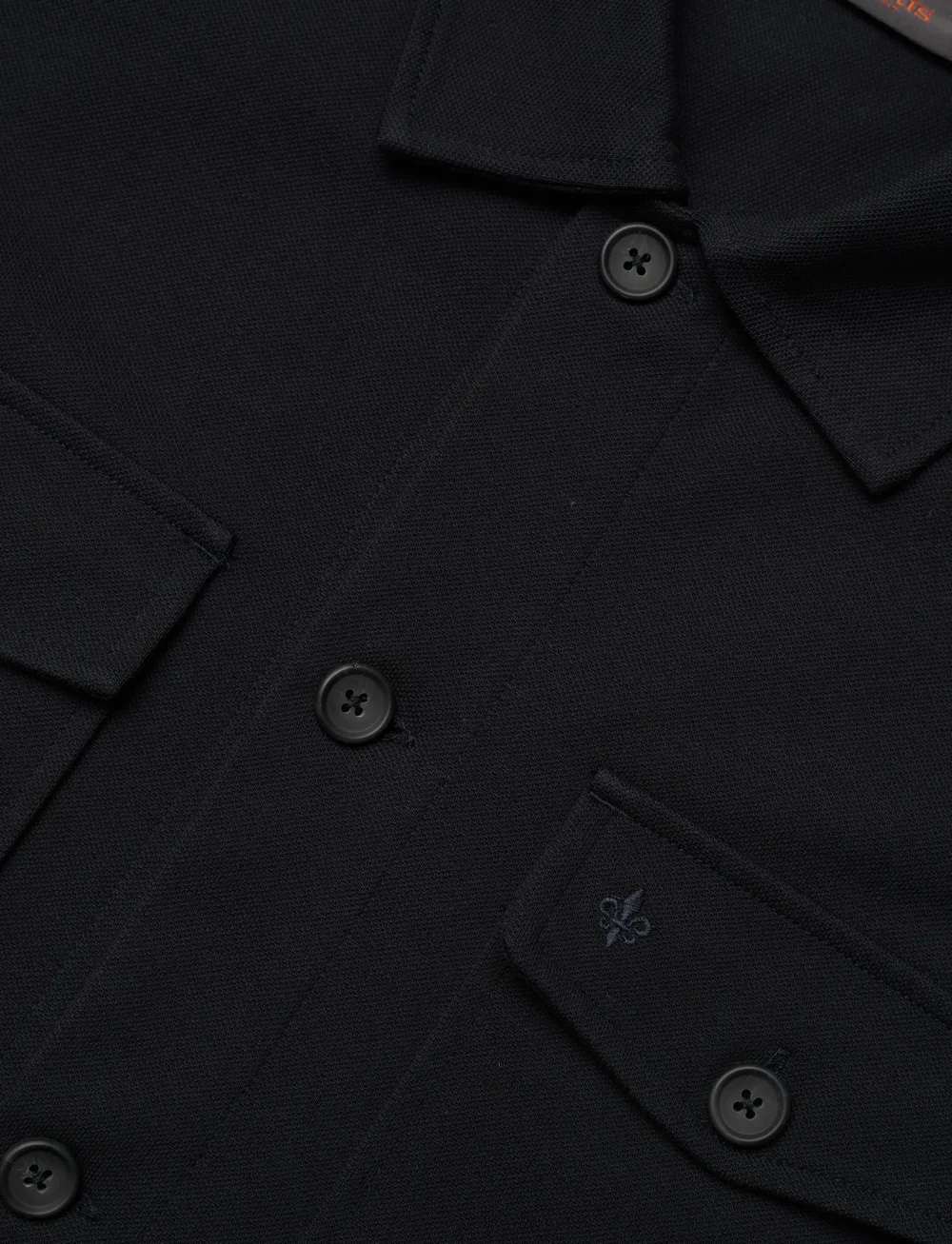 Morris - Andrew Jersey Overshirt - light jackets - old blue - 5