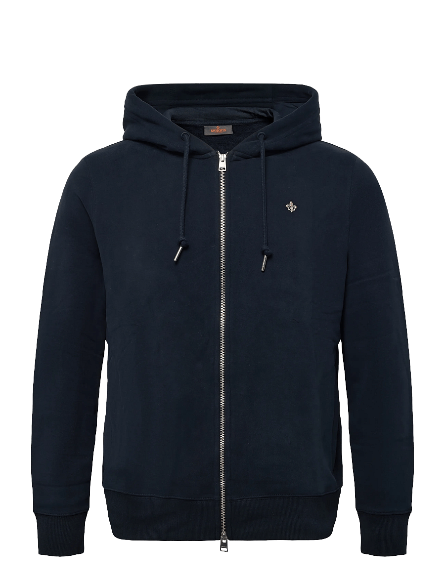 Morris - Brandon Lily Zip Hood - hættetrøjer - old blue - 1