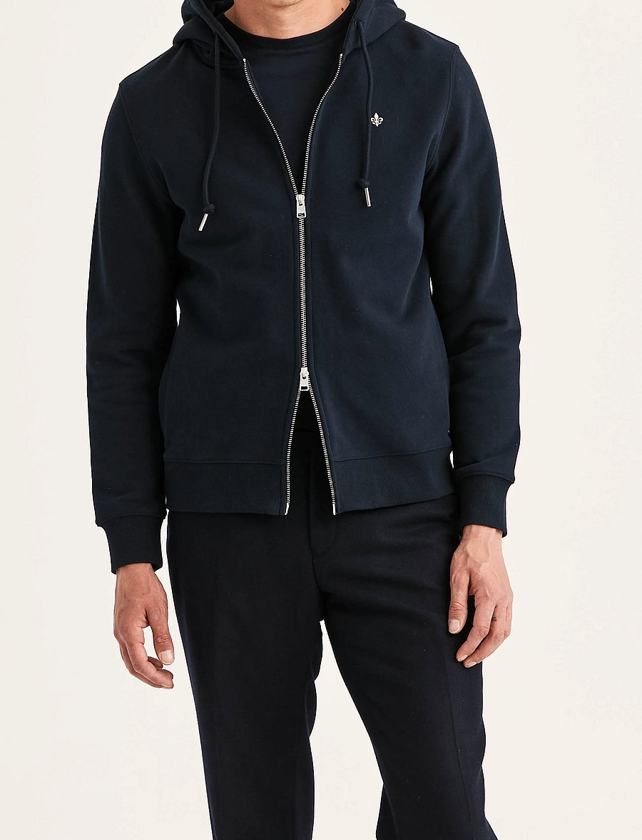 Morris - Brandon Lily Zip Hood - hættetrøjer - old blue - 0