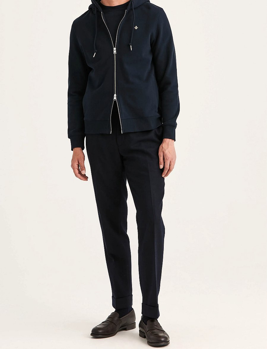 Morris - Brandon Lily Zip Hood - hættetrøjer - old blue - 3