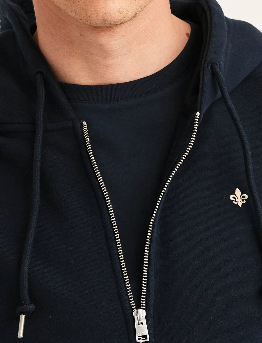 Morris - Brandon Lily Zip Hood - hættetrøjer - old blue - 5
