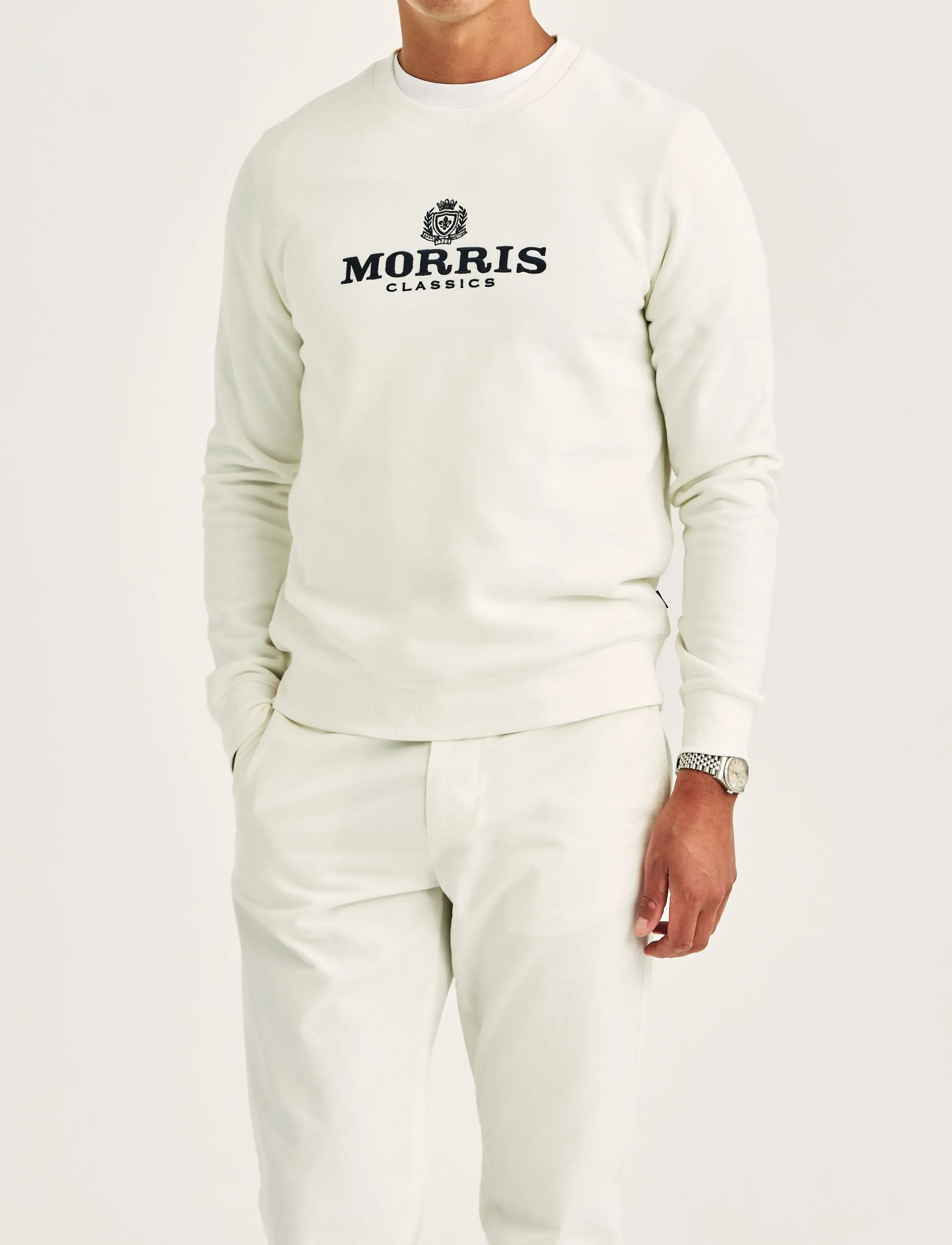 Morris Brian Sweatshirt - Morris Stockholm - OFF WHITE / cream