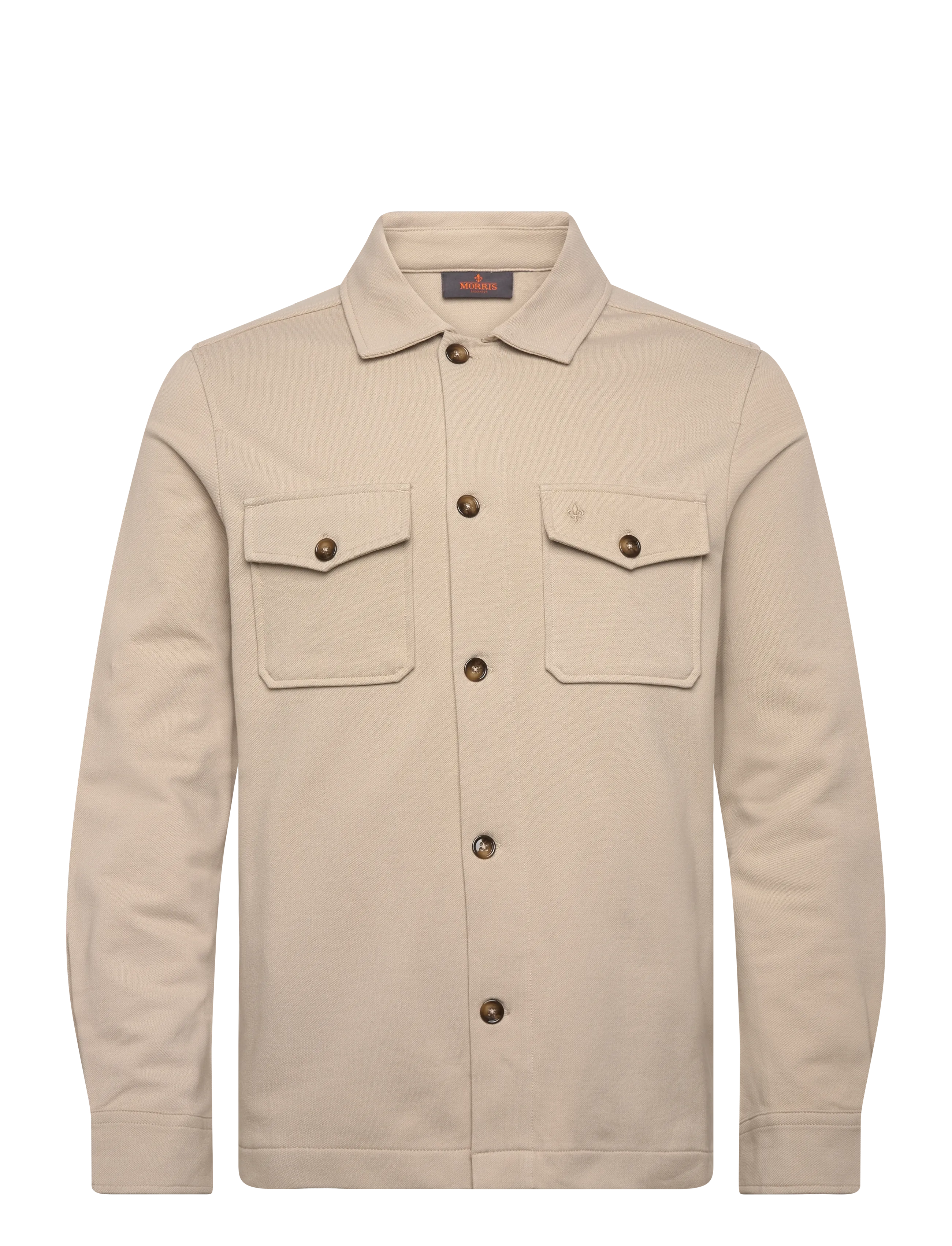 Morris Andrew Jersey Overshirt - Overshirts - KHAKI / beige