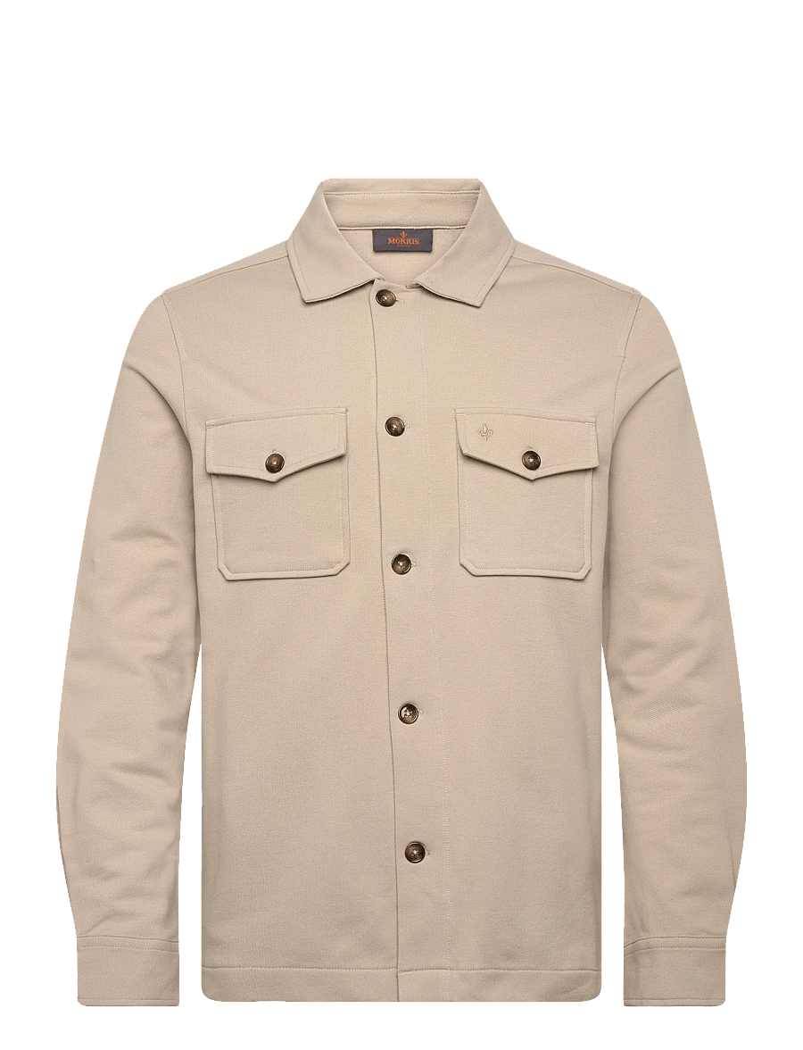 Morris - Andrew Jersey Overshirt - Überhemden - khaki - 1