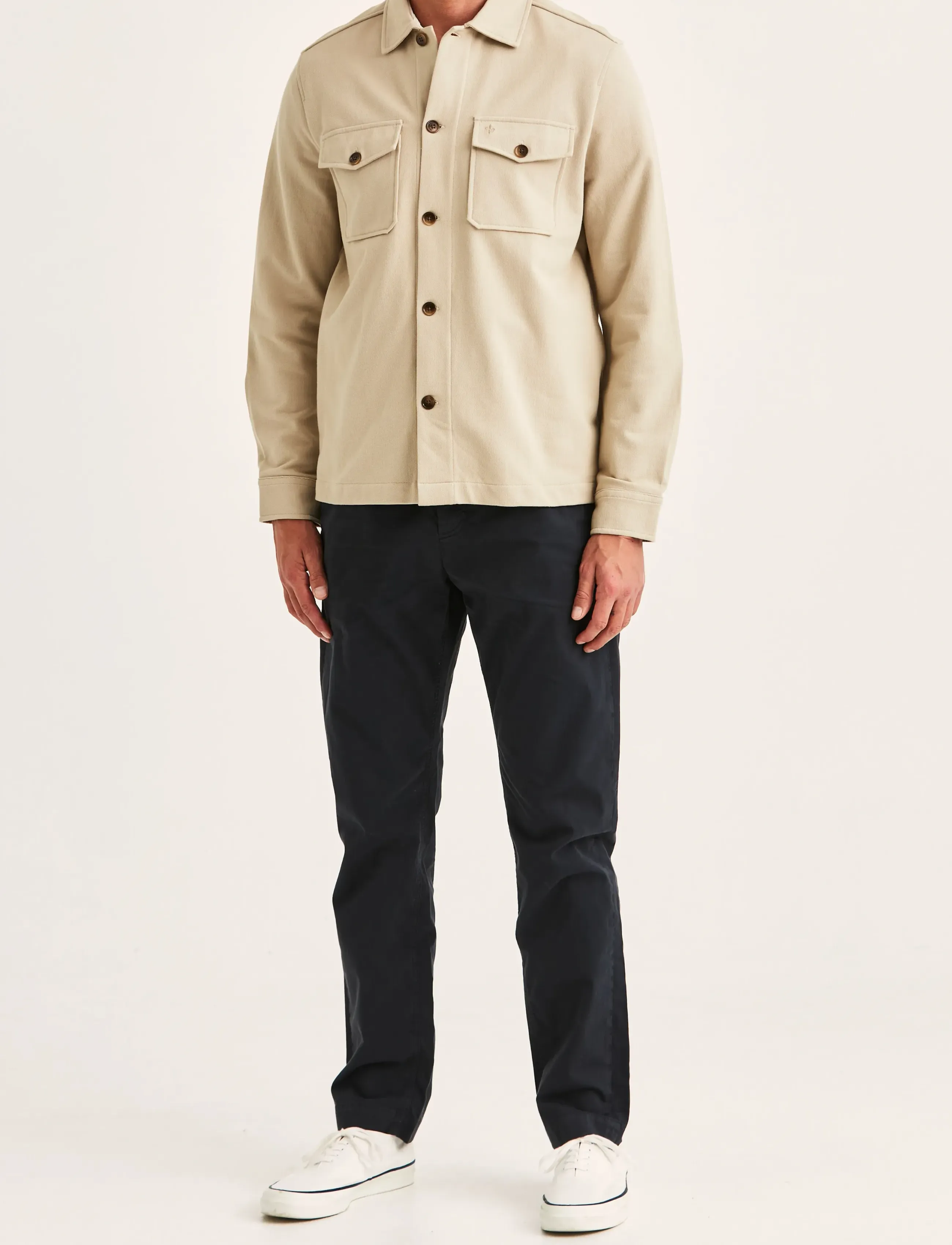 Morris - Andrew Jersey Overshirt - shop by occasion - khaki - 3