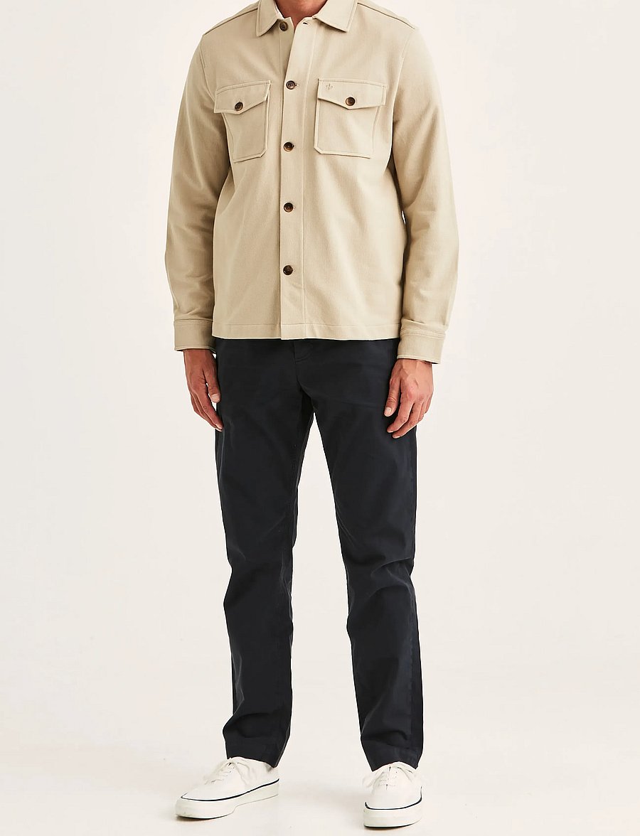 Morris - Andrew Jersey Overshirt - Überhemden - khaki - 3