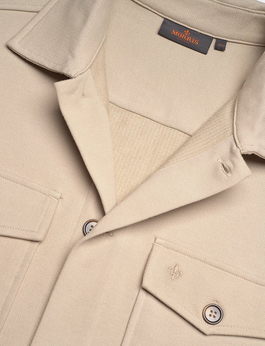 Morris - Andrew Jersey Overshirt - Überhemden - khaki - 5