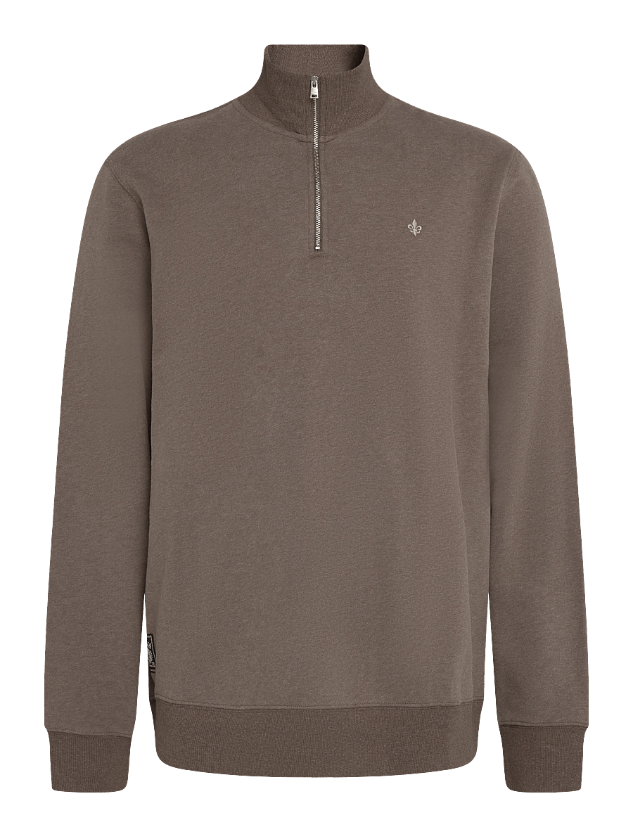 Morris - Brandon Lily Half Zip - poolpika lukuga džemprid - brown - 0