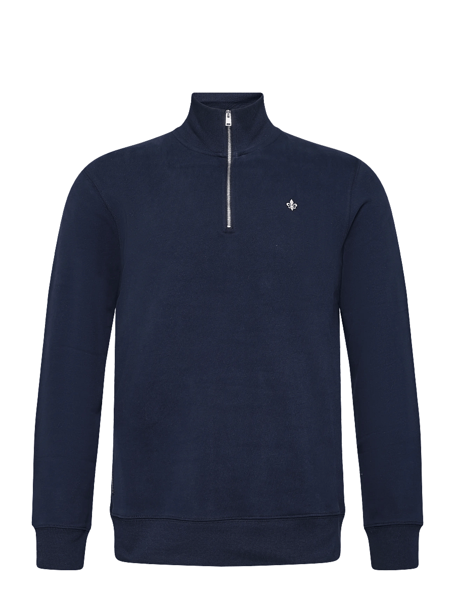 Morris - Brandon Lily Half Zip - pullover mit halbem reißverschluss - old blue - 0