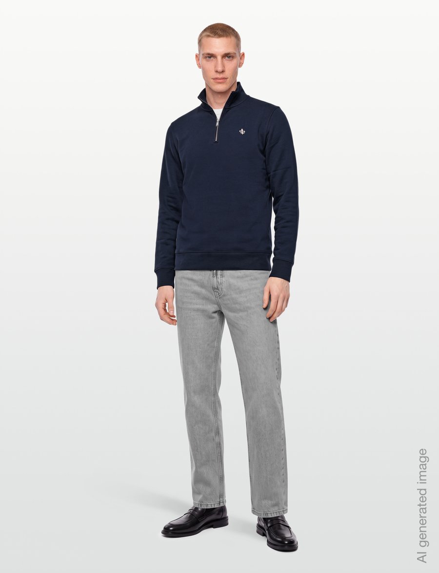 Morris - Brandon Lily Half Zip - dressipluusid - old blue - 0