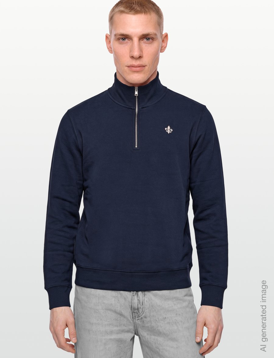 Morris - Brandon Lily Half Zip - dressipluusid - old blue - 3