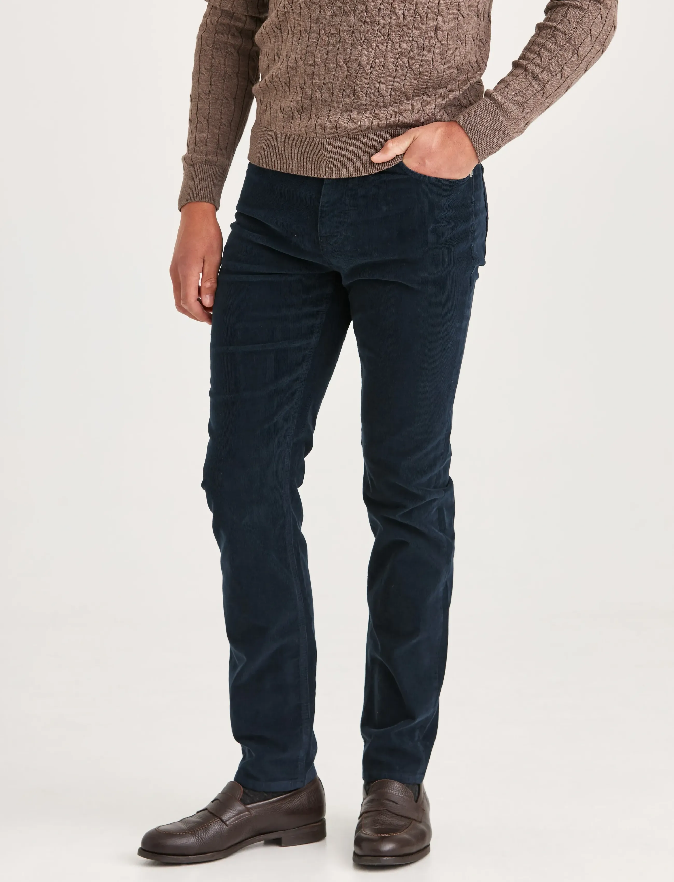 Morris Jeffrey Brushed Chino - Bukser - BLUE / navy