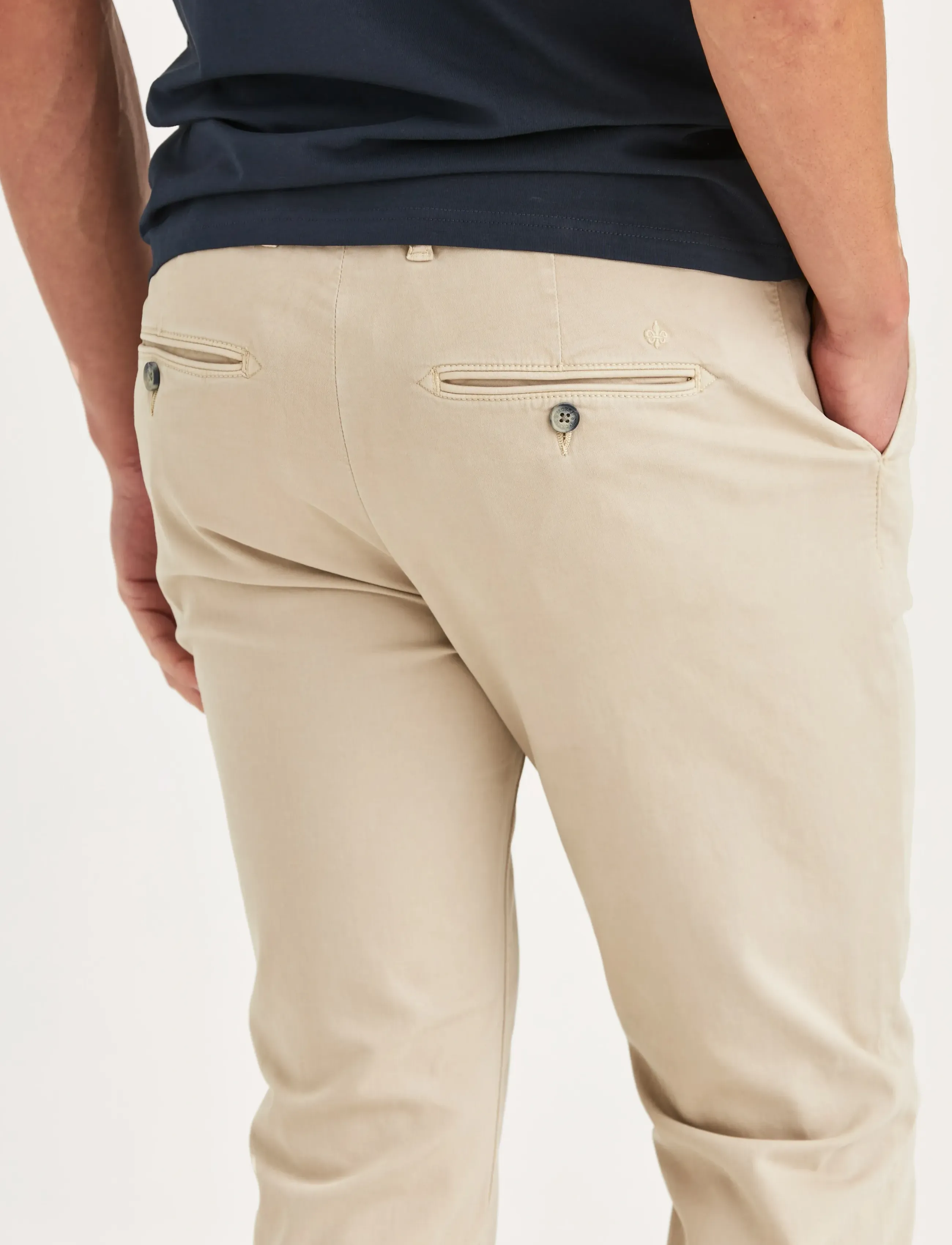 Morris - Jeffrey Brushed Chino - chino stila bikses - khaki - 5