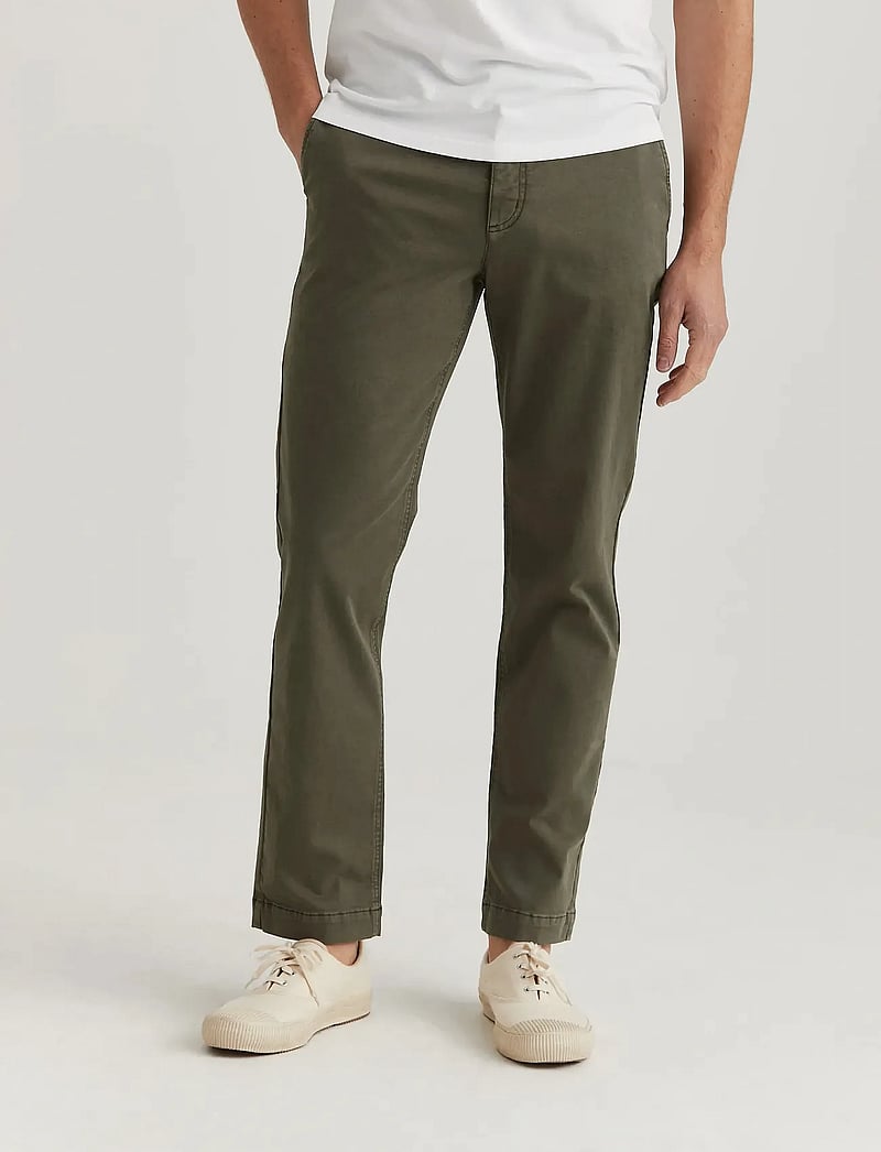 Morris - Jeffrey Brushed Chino - chino stila bikses - olive - 0
