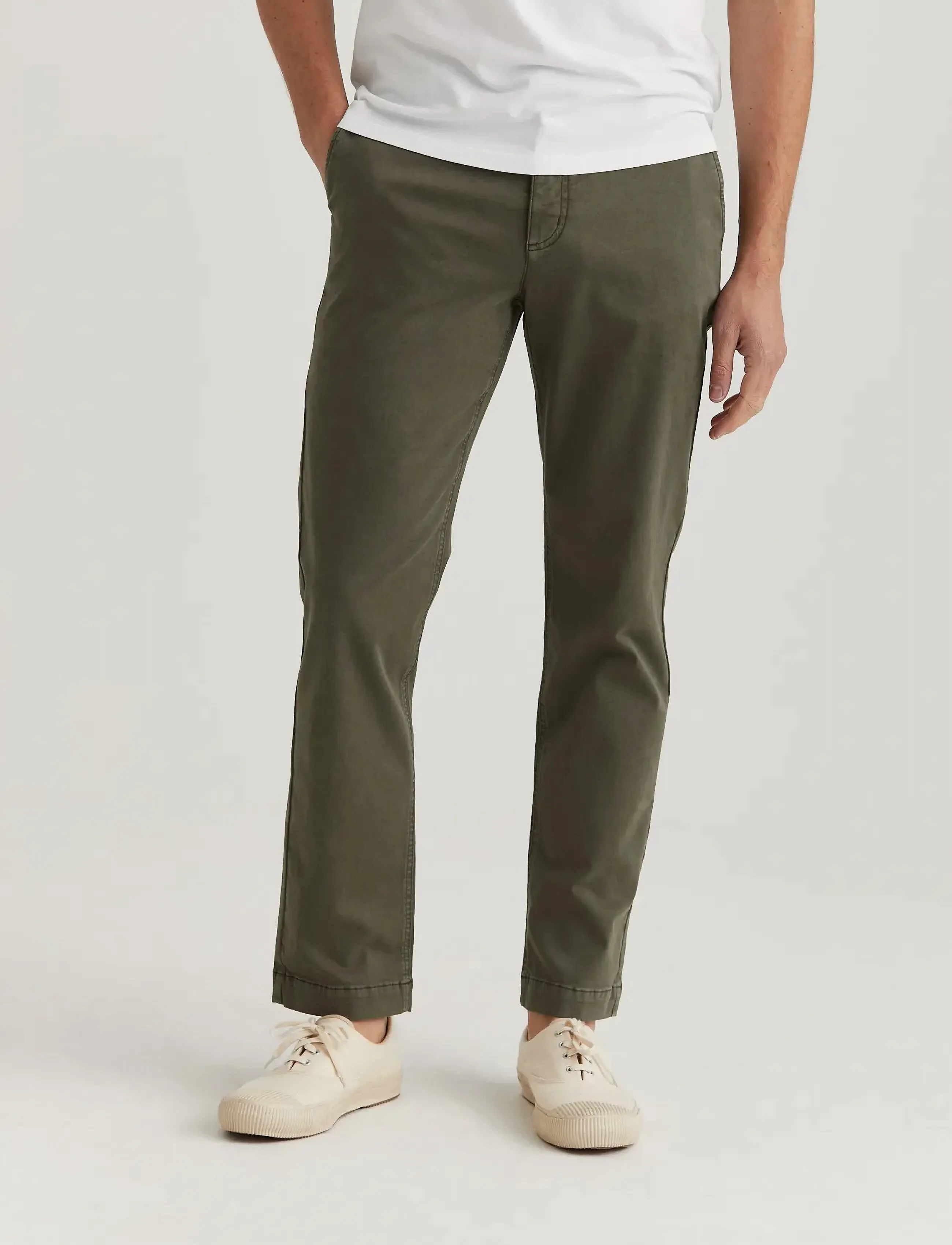 Morris Jeffrey Brushed Chino - Pantalons chino - OLIVE / green