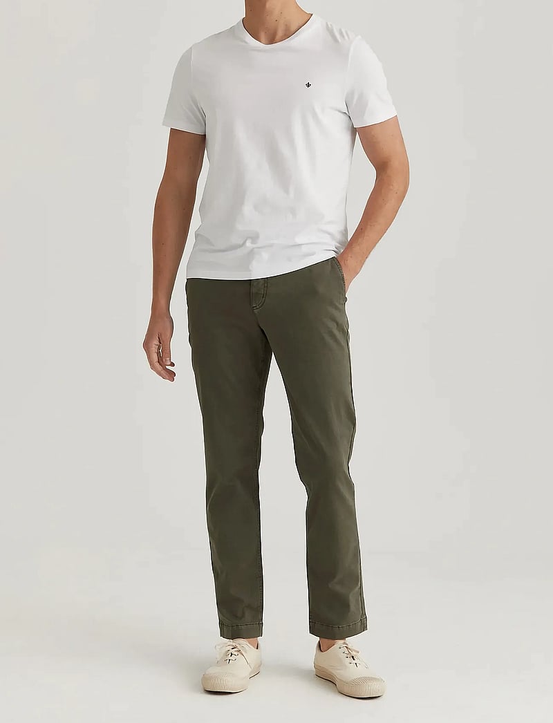 Morris - Jeffrey Brushed Chino - chino stila bikses - olive - 3