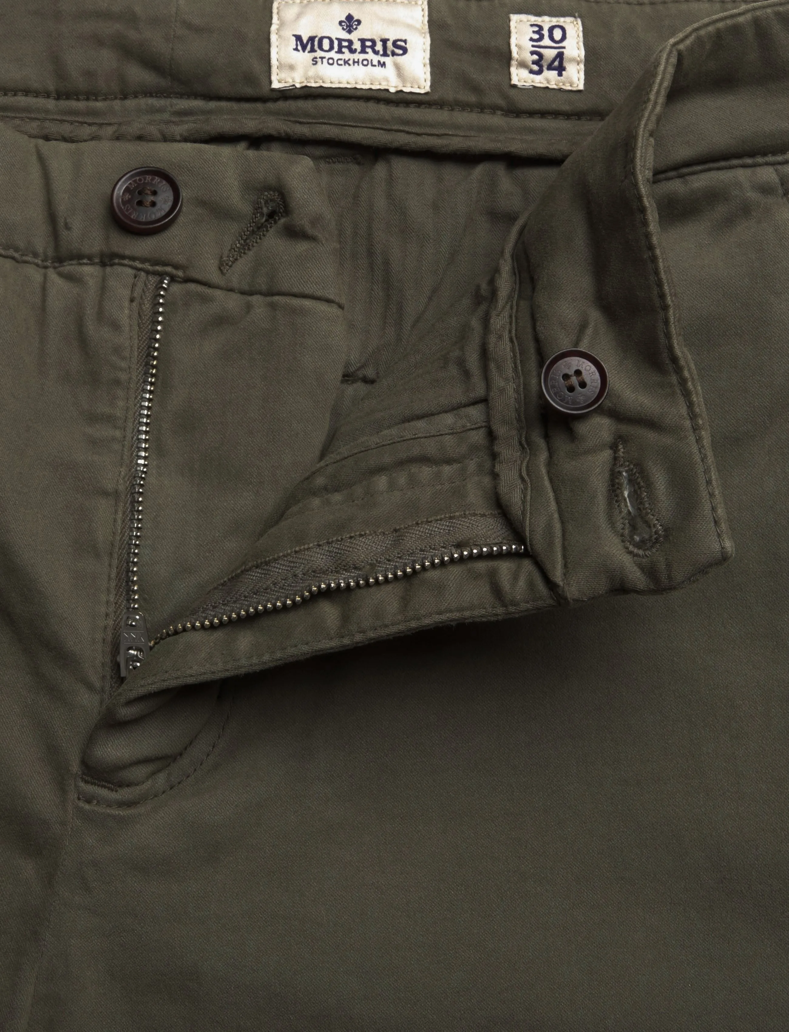 Morris - Jeffrey Brushed Chino - chinos - olive - 2
