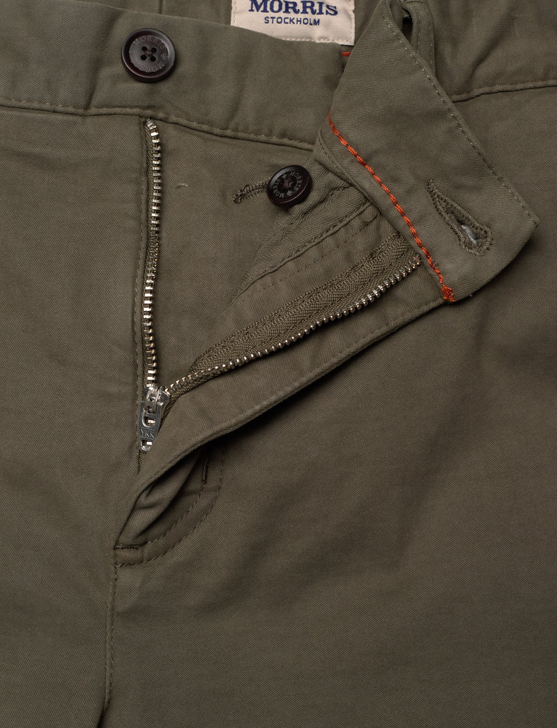 Morris - Jeffrey Brushed Chino - chinos - olive - 3