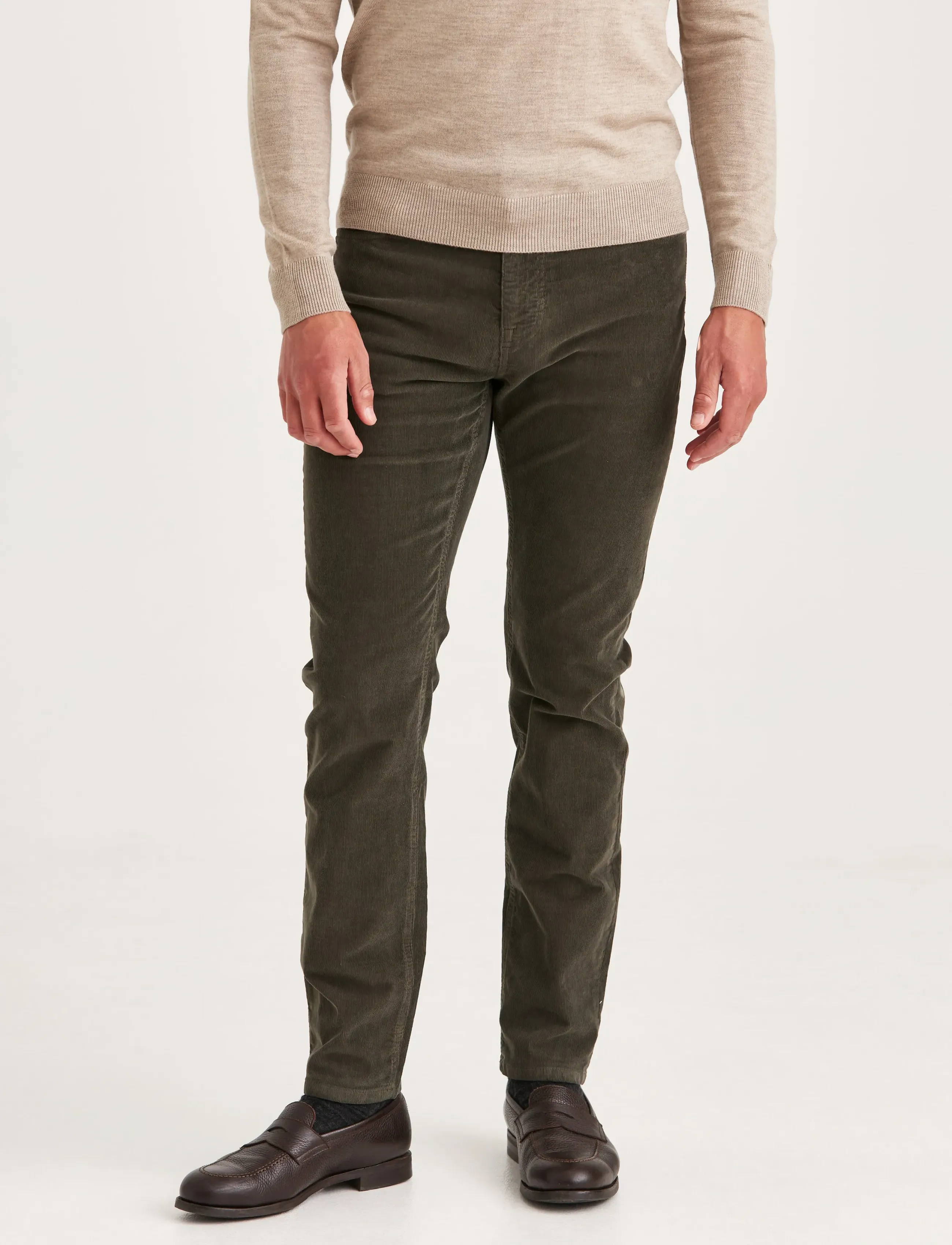 Morris James Cord 5-pkt - Püksid - OLIVE / green