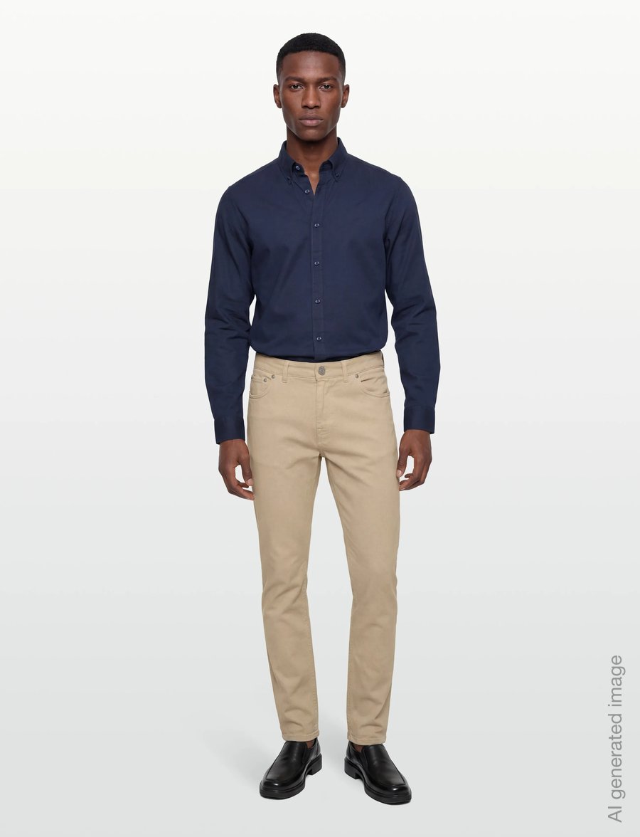 Morris - James Soft Twill 5-pkt - casual trousers - khaki - 0
