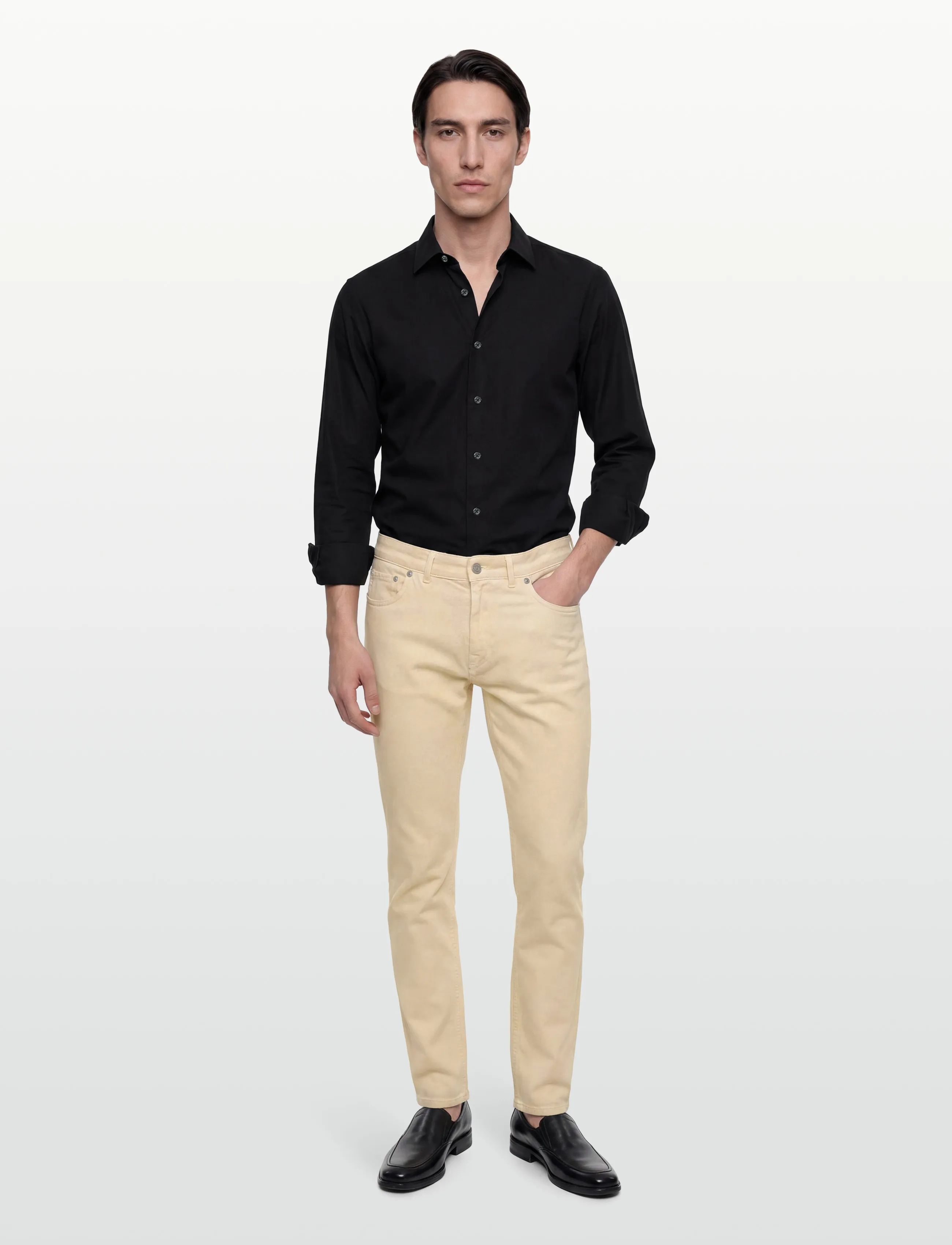 Morris James Soft Twill 5-Pkt, 33 x 32, Trousers, Creme - Casual, Männerswear