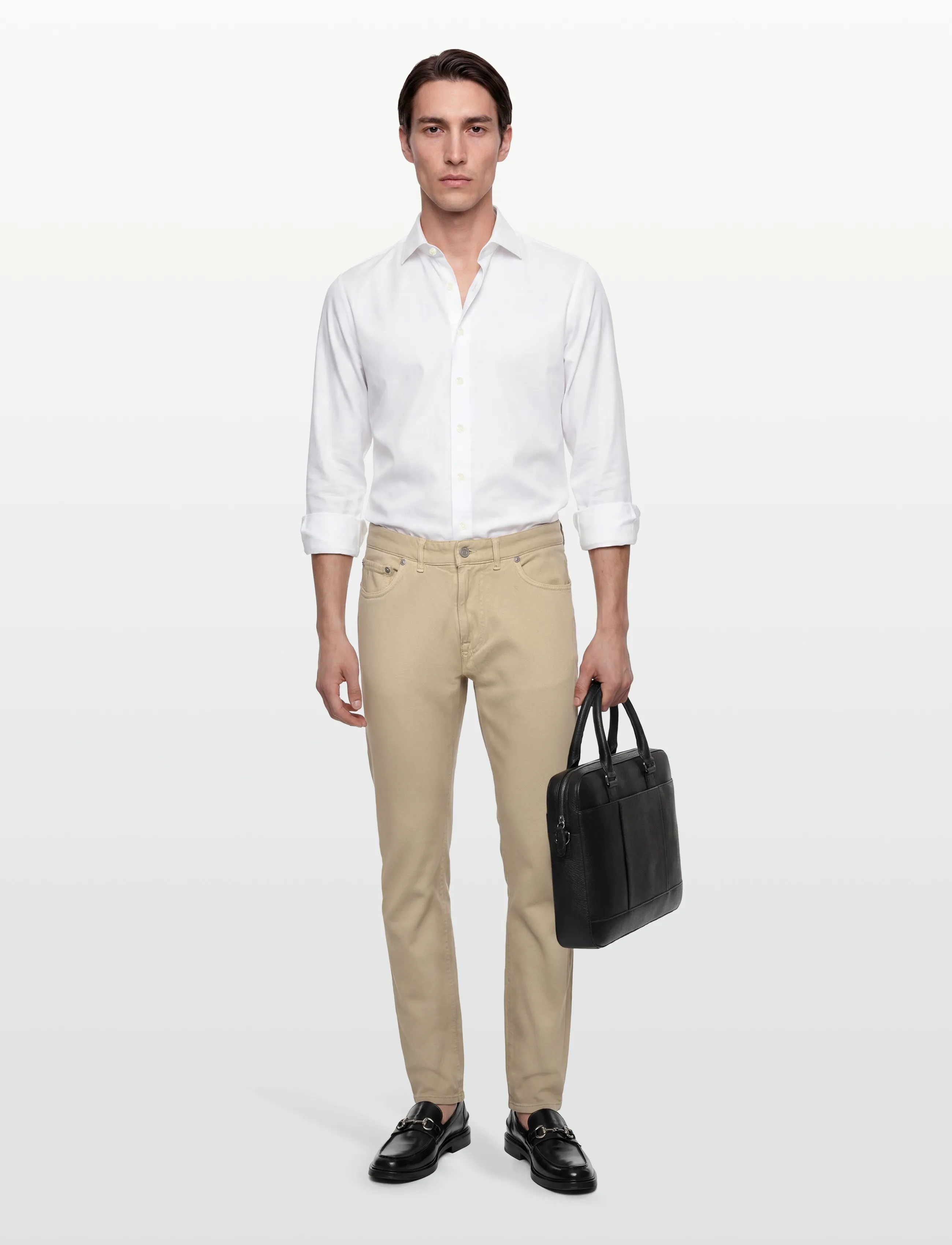 Morris James Soft Twill 5-pkt - Trousers - KHAKI / beige