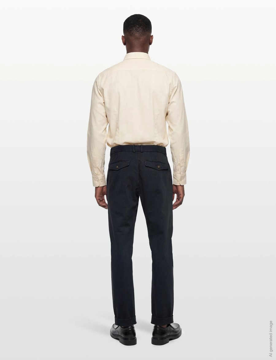 Morris - Jones Soft Twill Trousers - casual - blue - 4