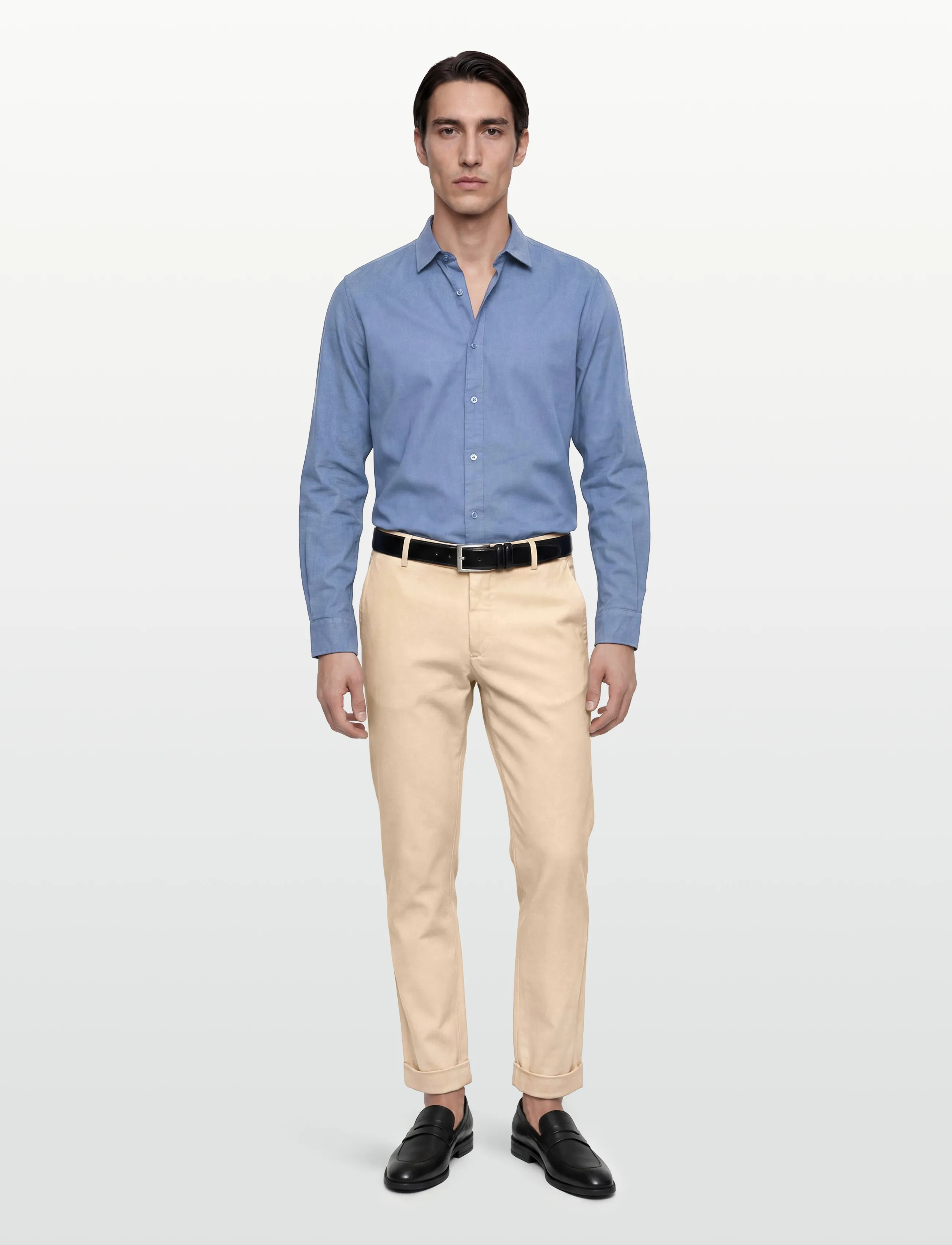Morris Jones Soft Twill Trousers - Trousers - OFF WHITE / cream