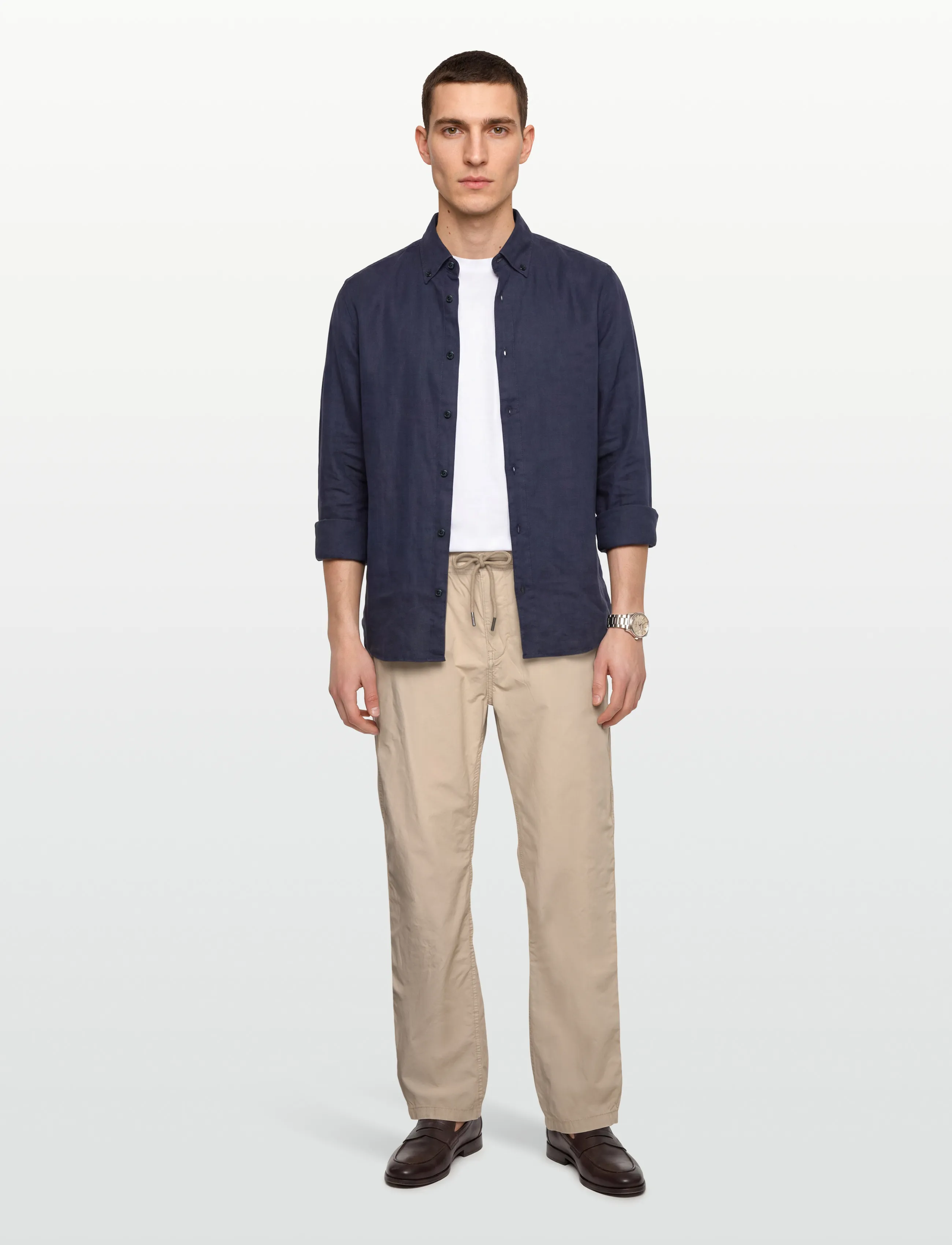 Morris Harrison Trousers, S, Beige, Bukser > Afslappet, Herre
