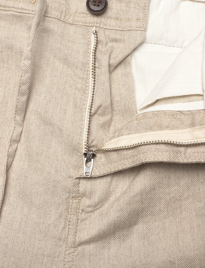 Morris - Fenix Linen Trouser - hørbukser - cream - 3