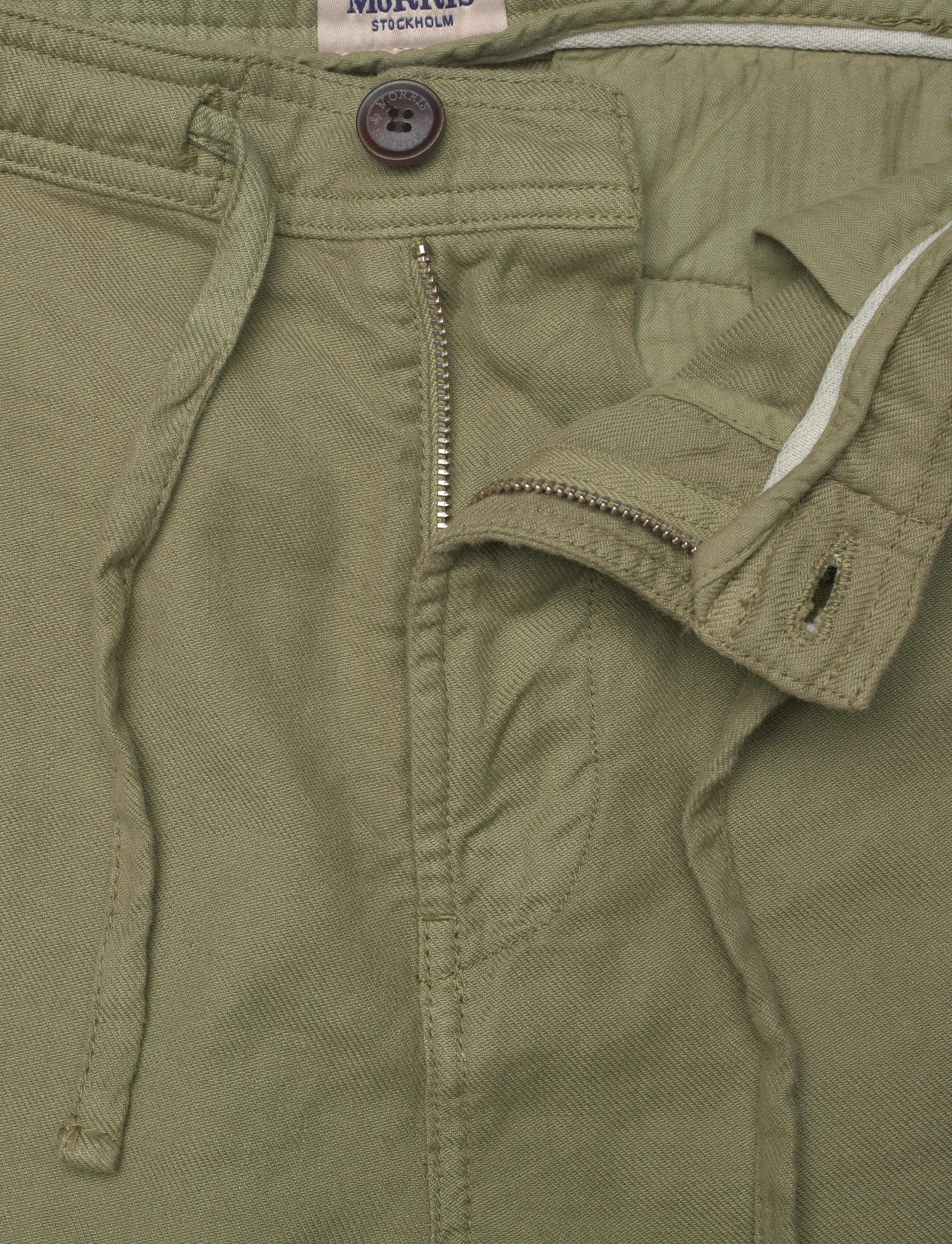 Morris - Fenix Linen Trouser - linen trousers - olive - 3