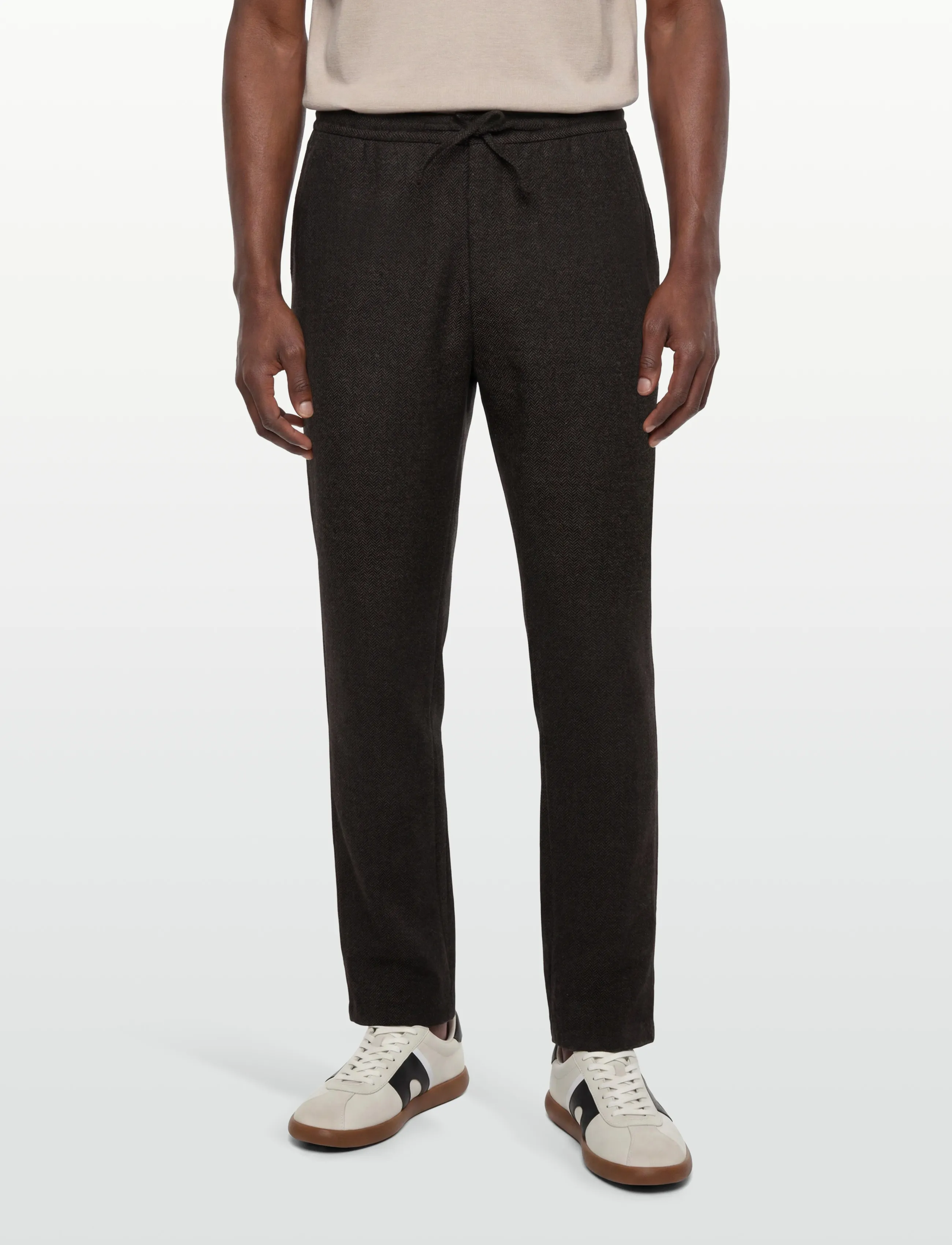 Morris - Fenix Wool Trouser - vabaajapüksid - brown - 3