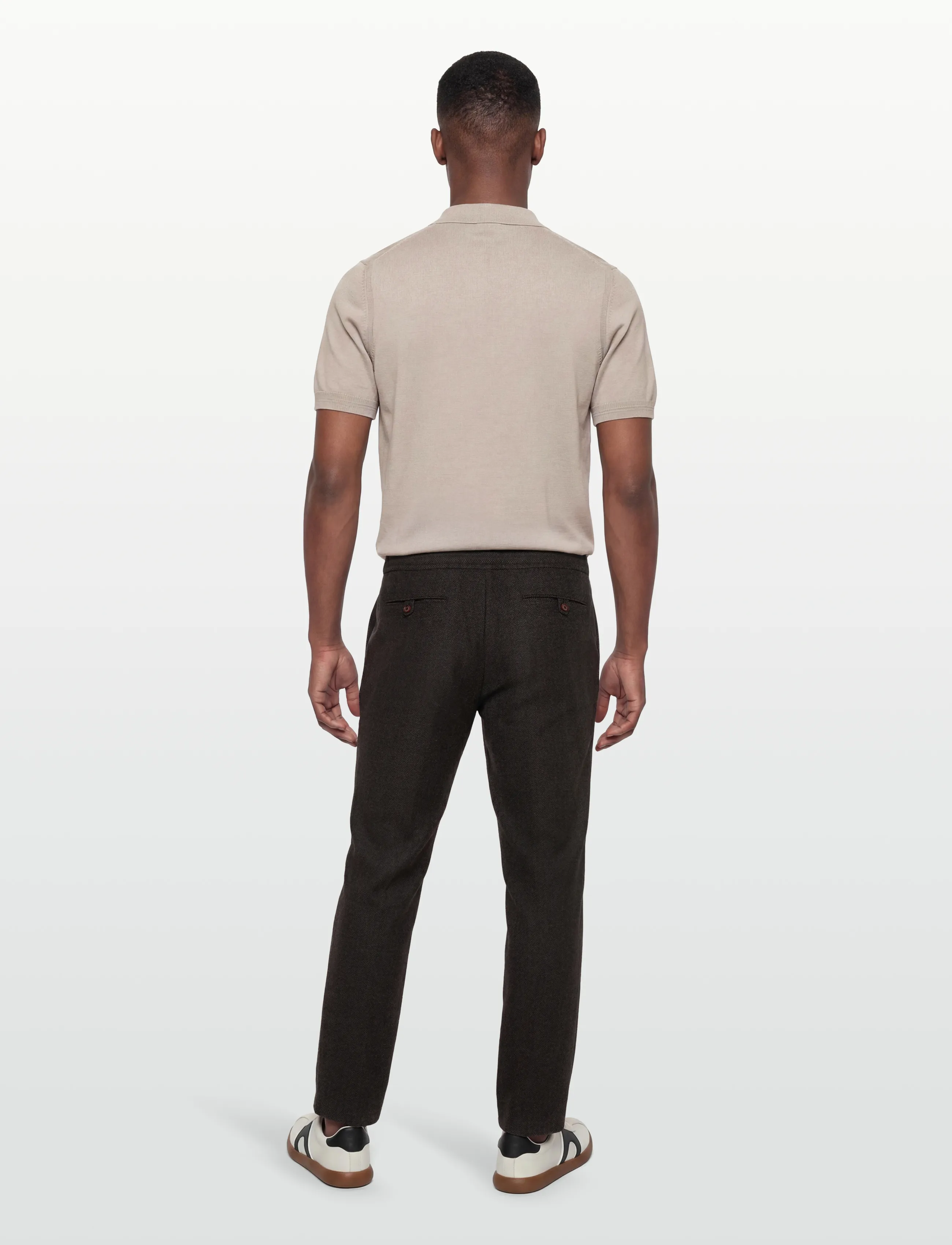 Morris - Fenix Wool Trouser - vabaajapüksid - brown - 4