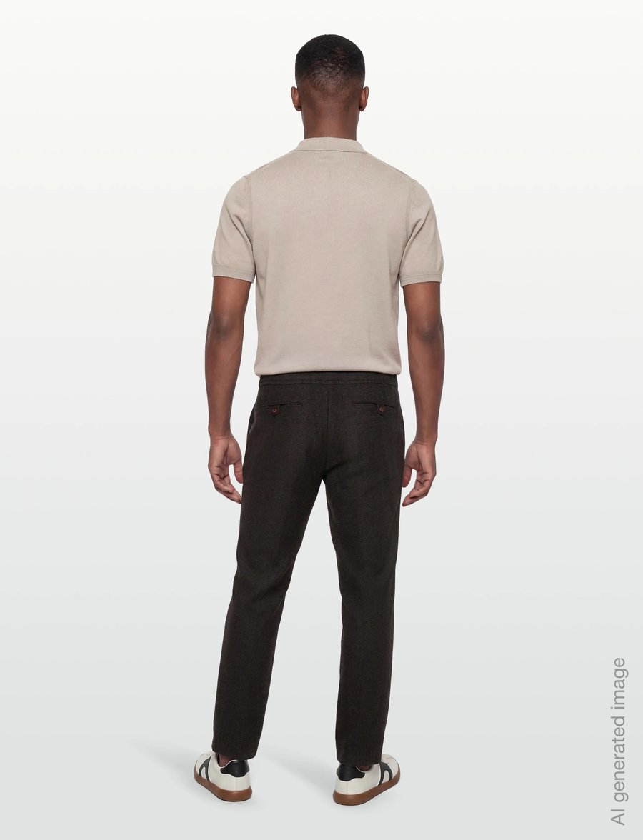 Morris - Fenix Wool Trouser - freizeithosen - brown - 4