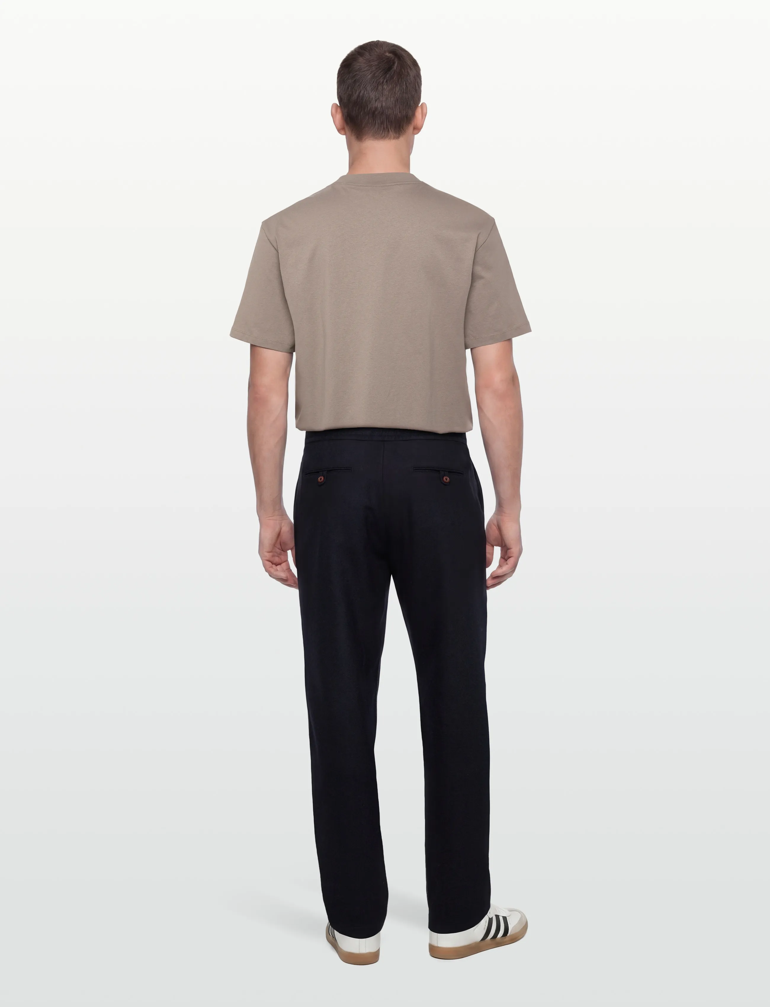 Morris - Fenix Wool Trouser - casual bukser - navy - 4
