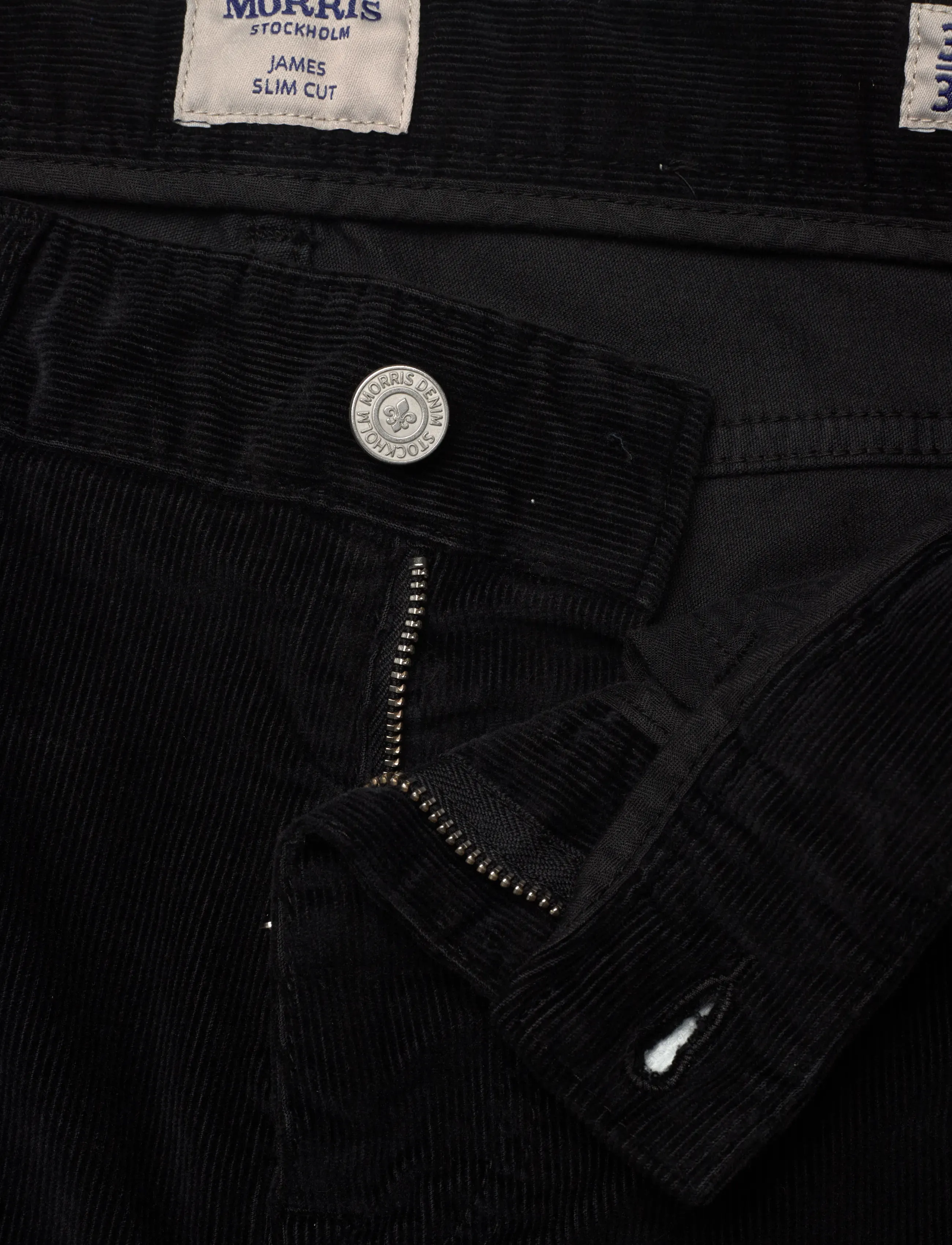 Morris - James Cord 5 Pocket - casual trousers - black - 3