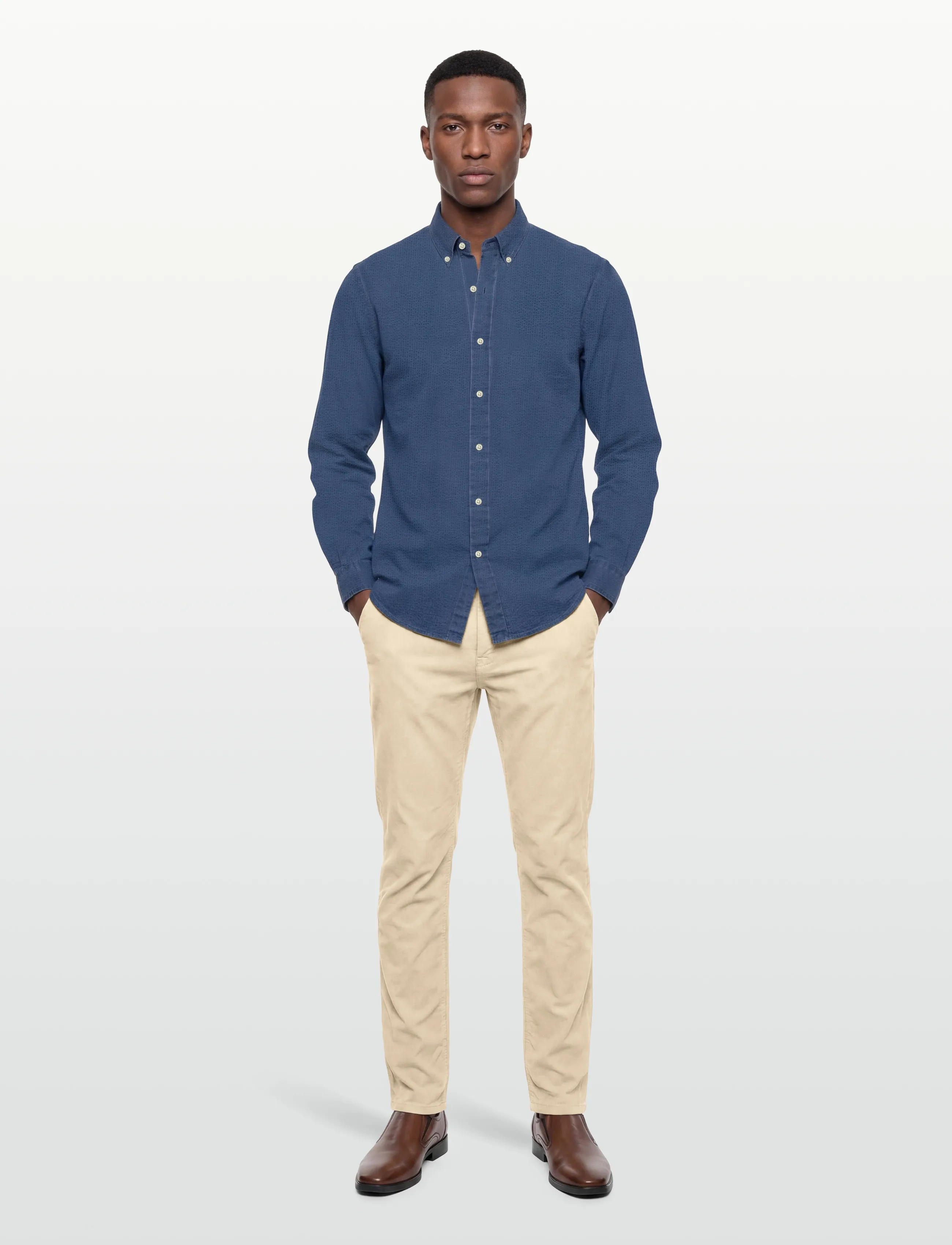 Morris James Cord 5 Pocket - Püksid - OFF WHITE / cream