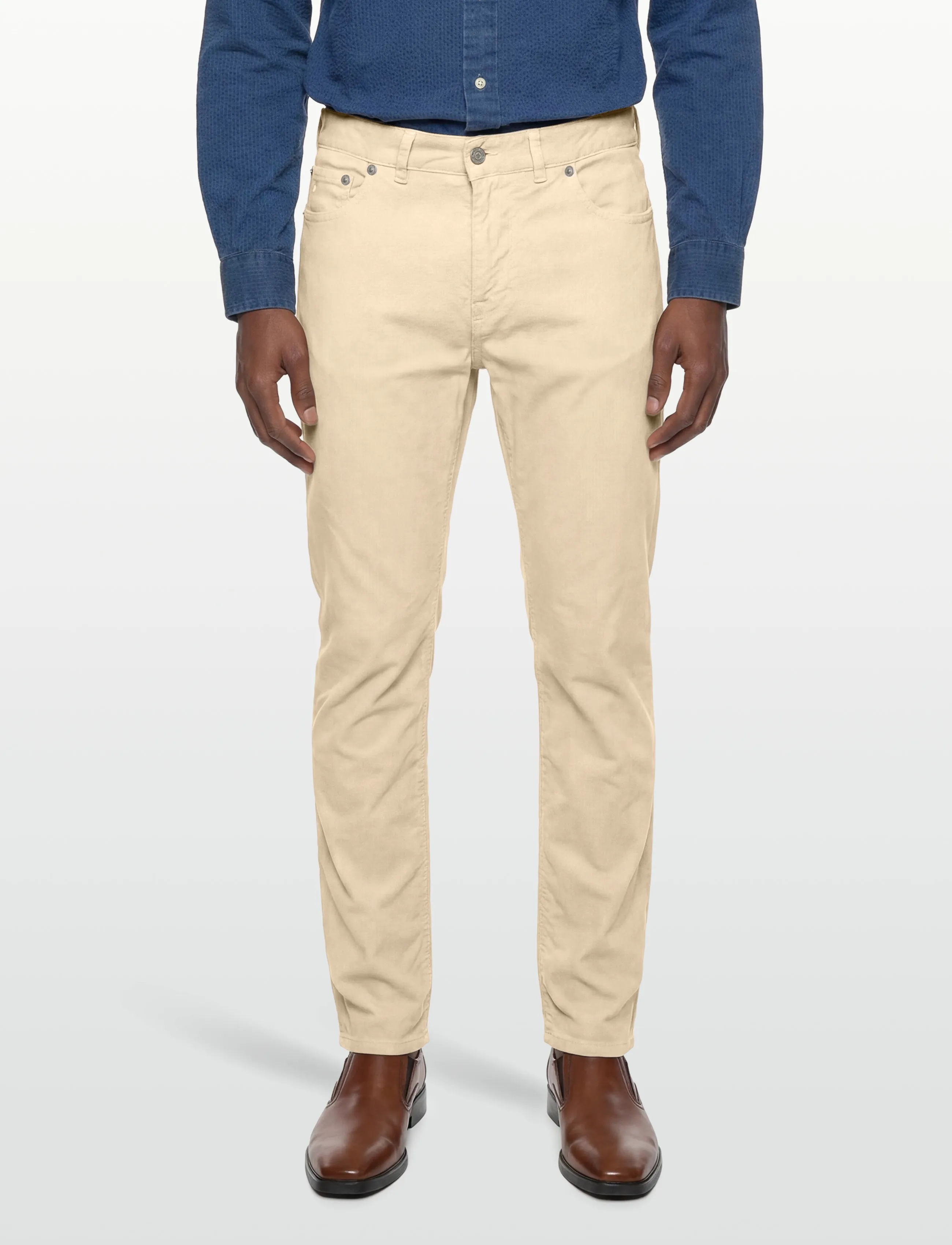 Morris - James Cord 5 Pocket - casual bukser - off white - 3