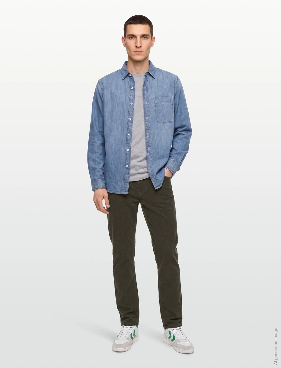 Morris - James Cord 5 Pocket - casual byxor - olive - 0