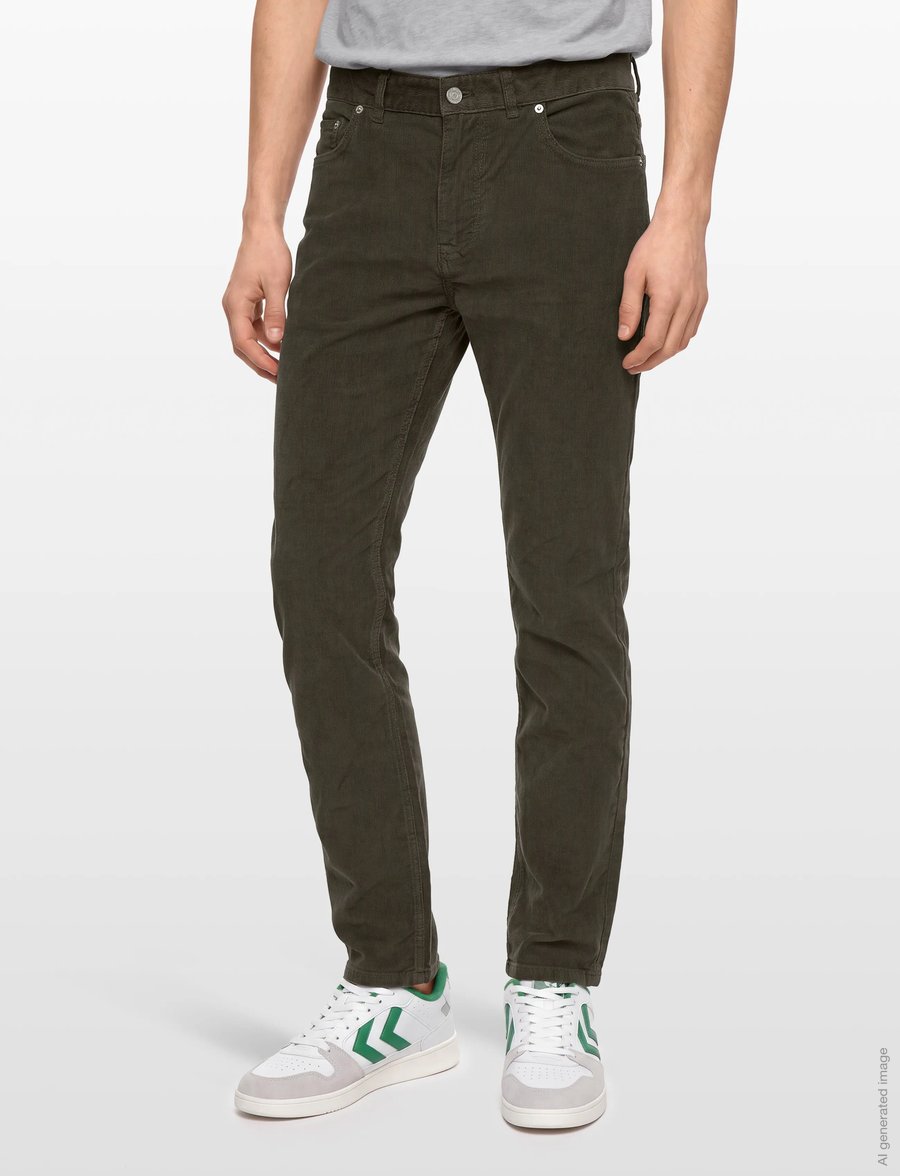 Morris - James Cord 5 Pocket - casual byxor - olive - 3