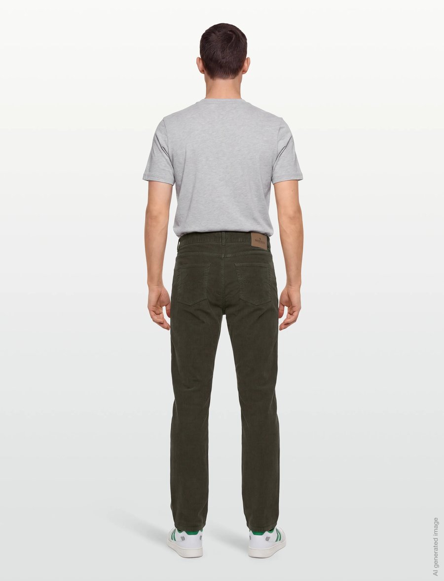 Morris - James Cord 5 Pocket - casual byxor - olive - 4